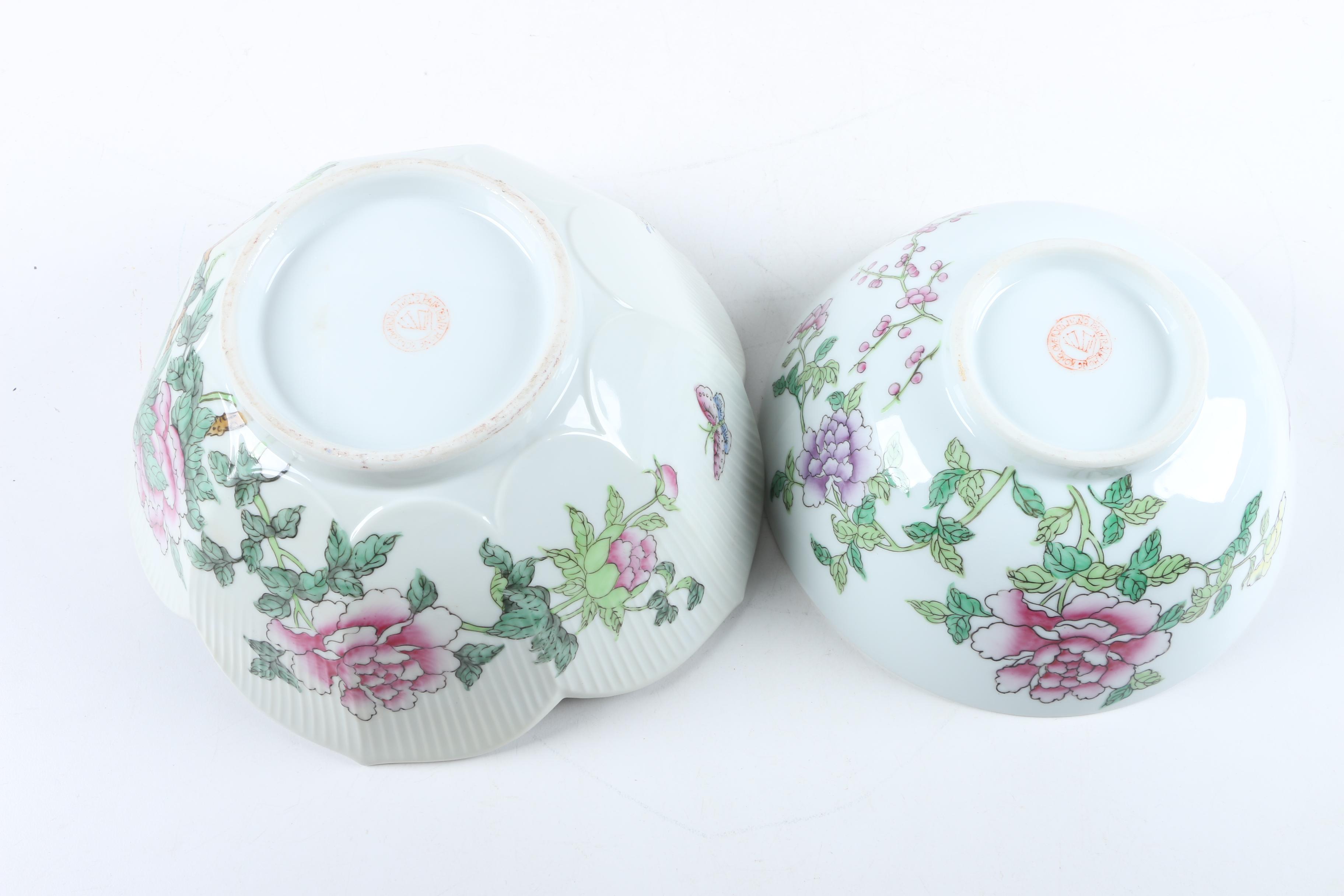 Vintage Overjoy Hand-Painted Porcelain Serveware