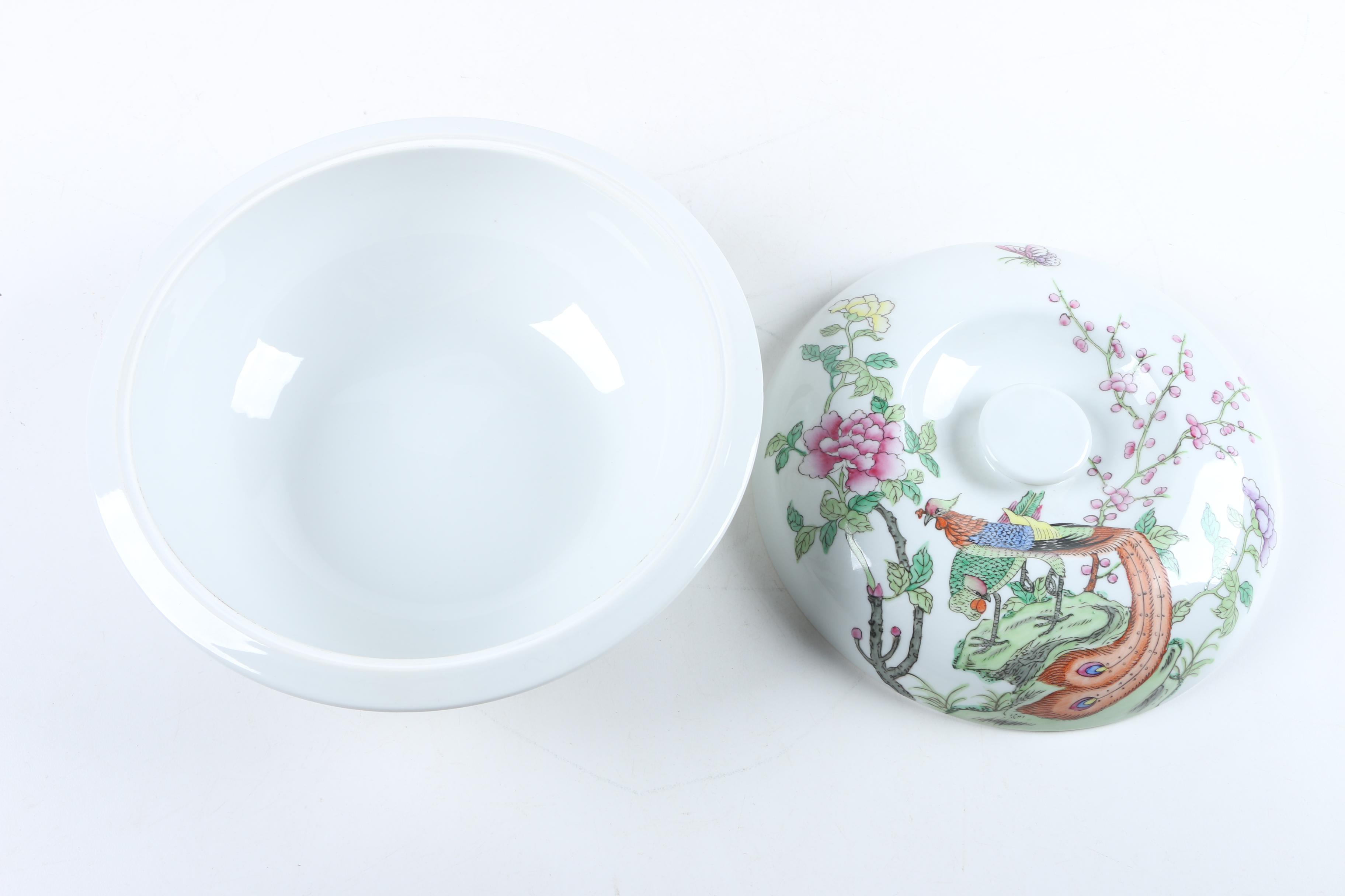 Vintage Overjoy Hand-Painted Porcelain Serveware