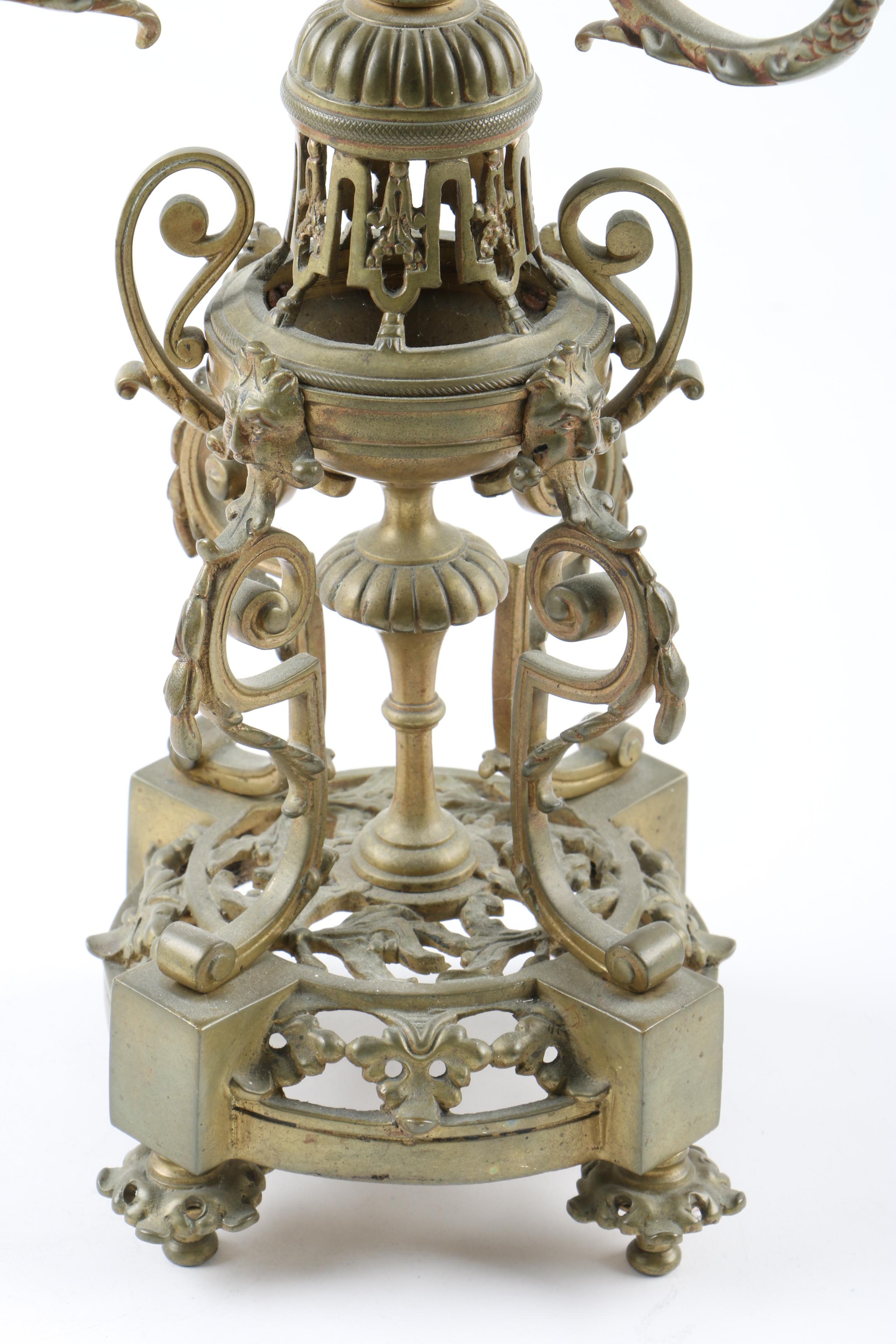 Vintage Cast Brass Girandoles