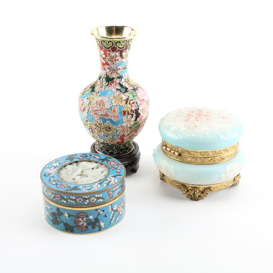 Chinese Cloisonné Decor and Trinket Box