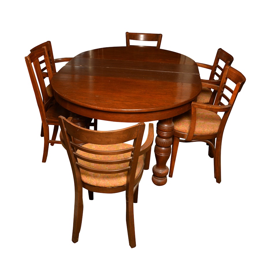 Vintage Dining Table with Dining Chairs