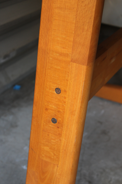 Trestle Table with Butcher's Block Style Top