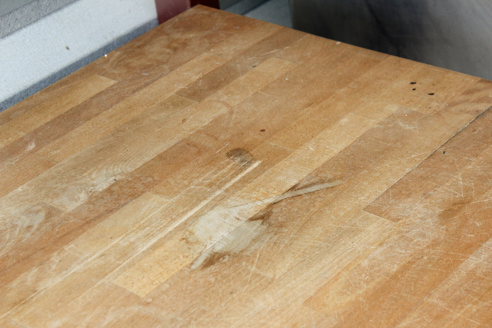 Trestle Table with Butcher's Block Style Top