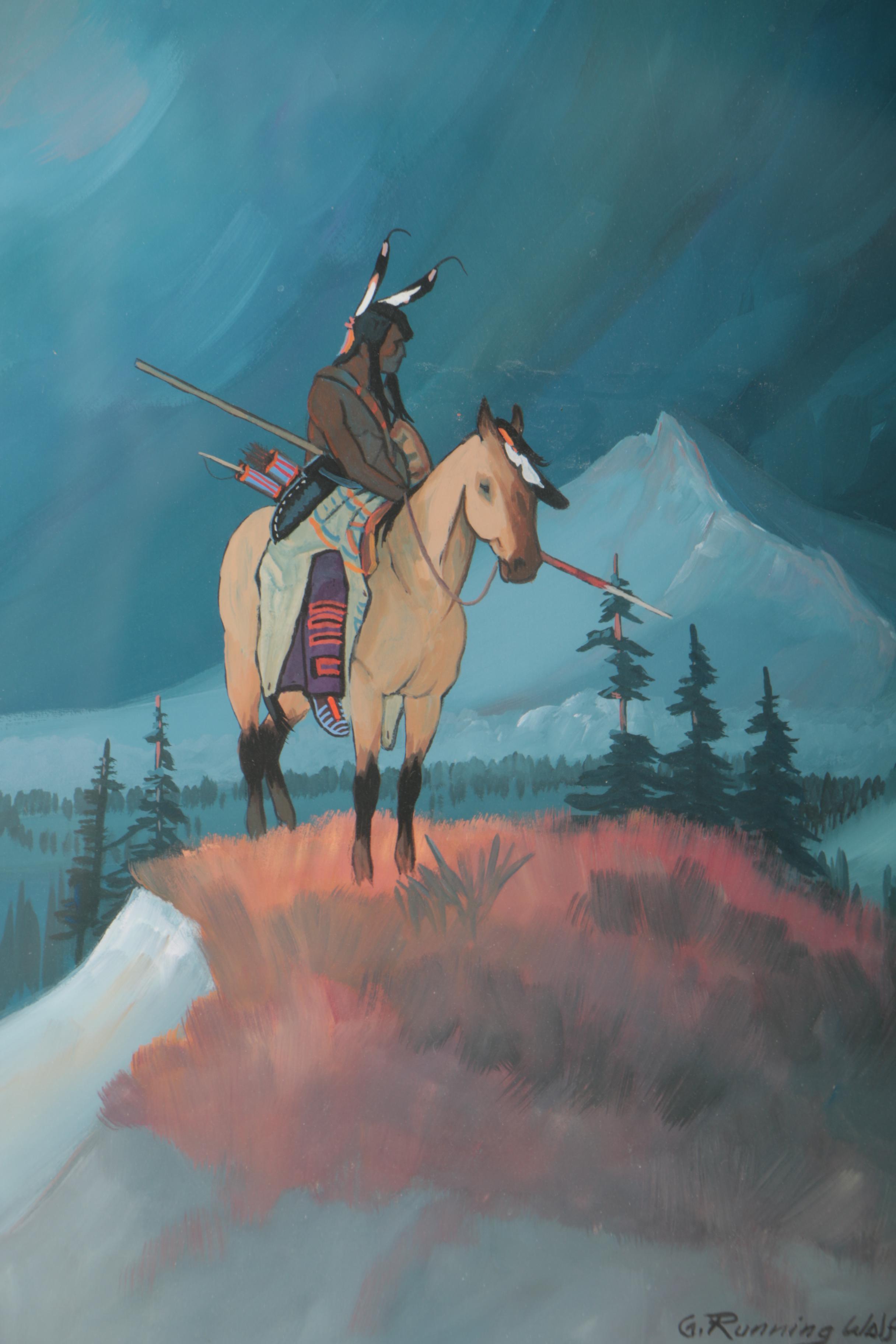 Gale Running Wolf Acrylic Painting