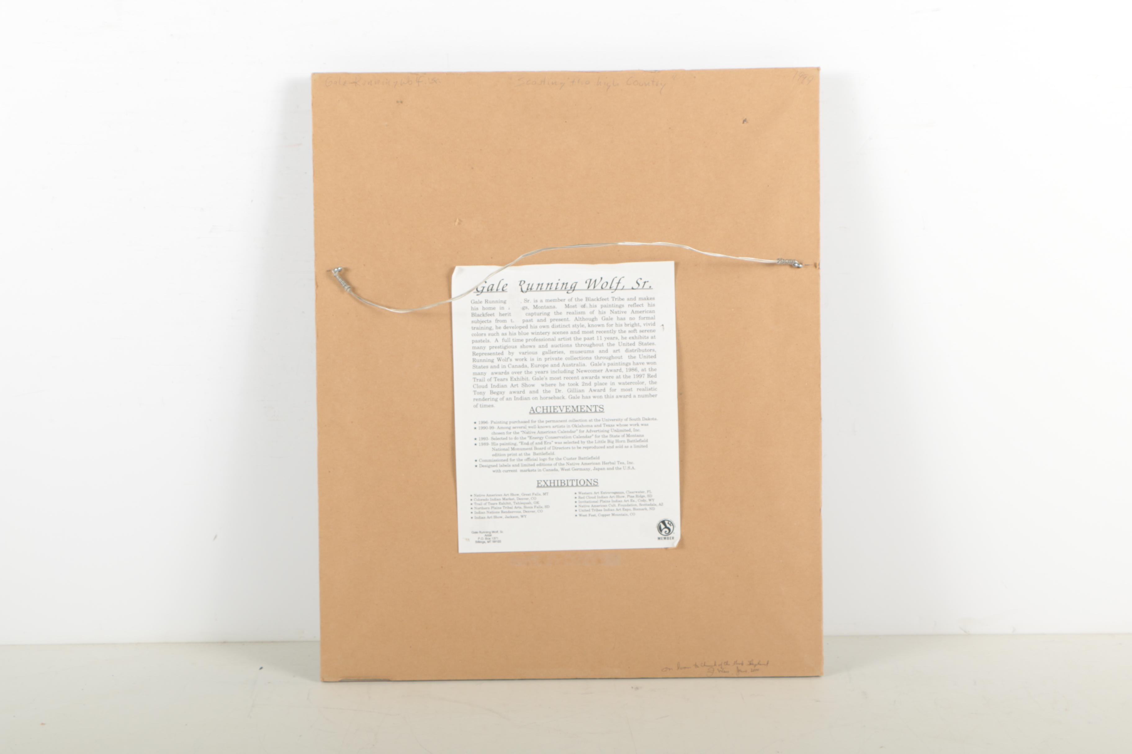 Gale Running Wolf Acrylic Painting