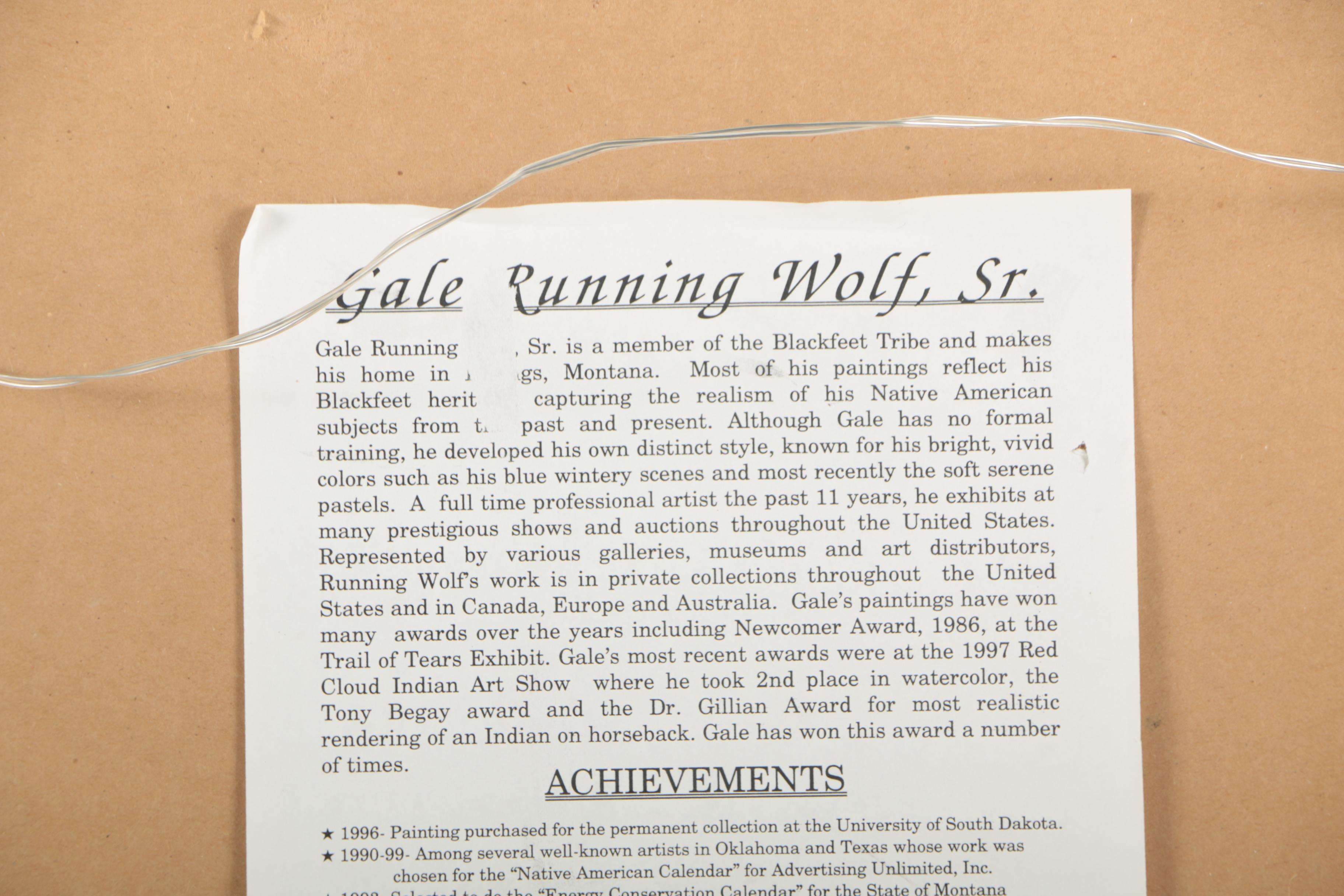 Gale Running Wolf Acrylic Painting