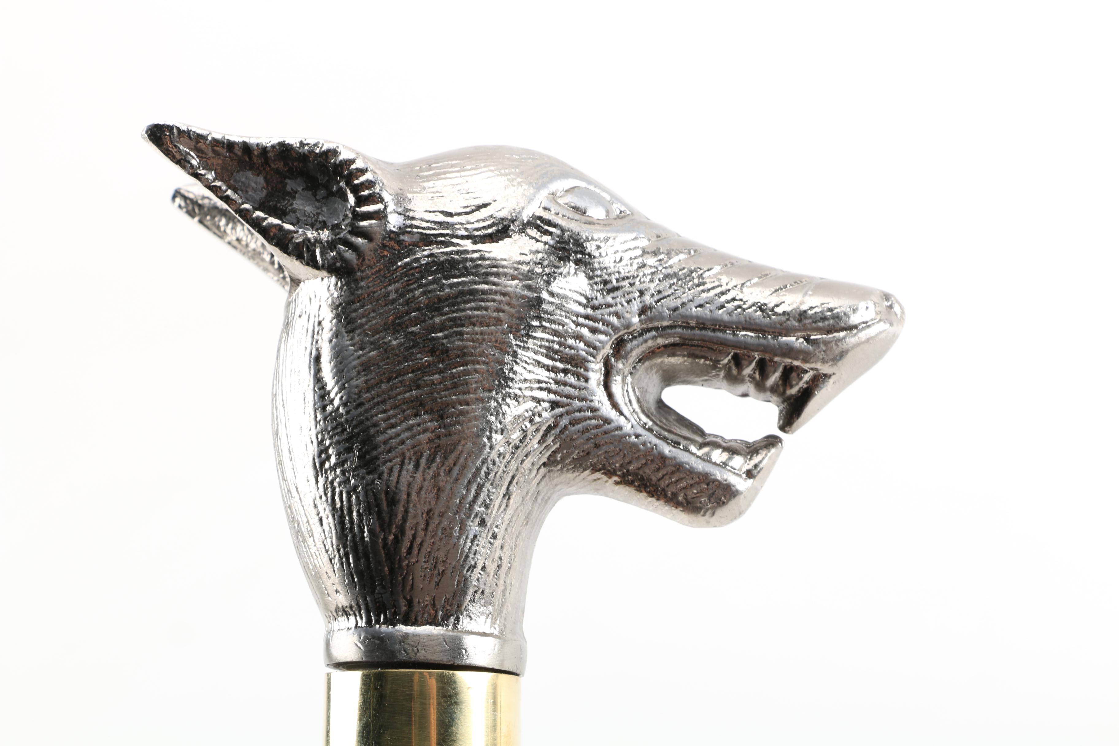 Black Wolf-Headed Sword Cane