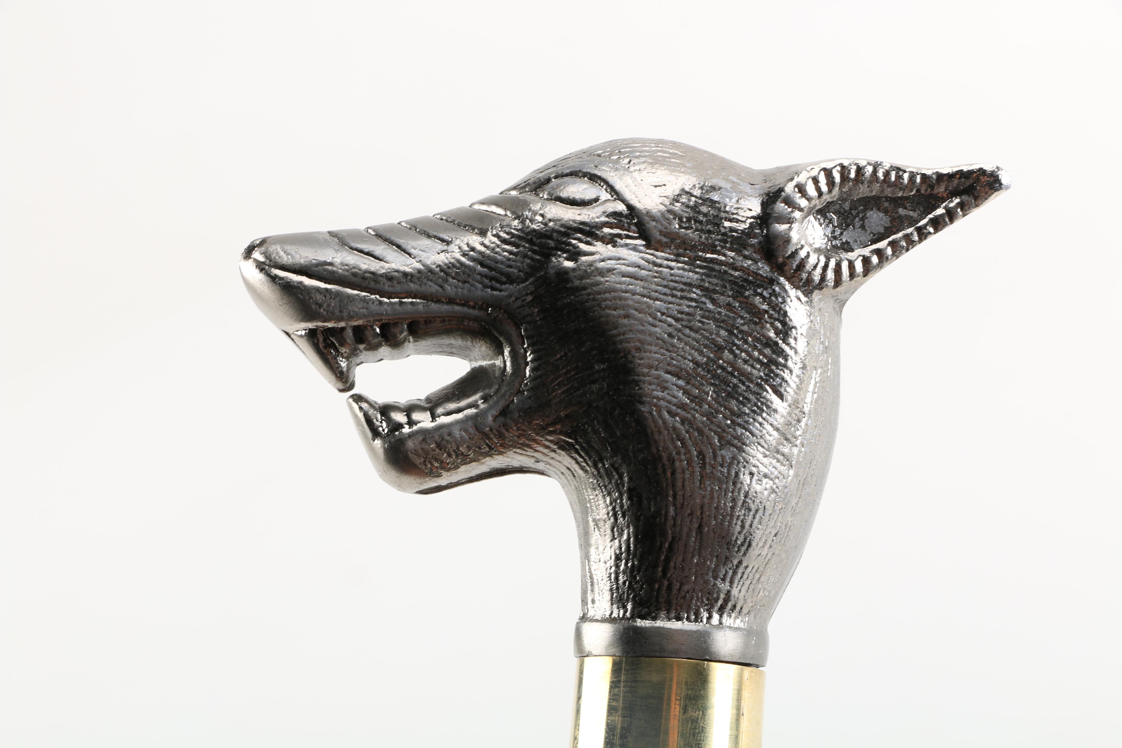 Black Wolf-Headed Sword Cane