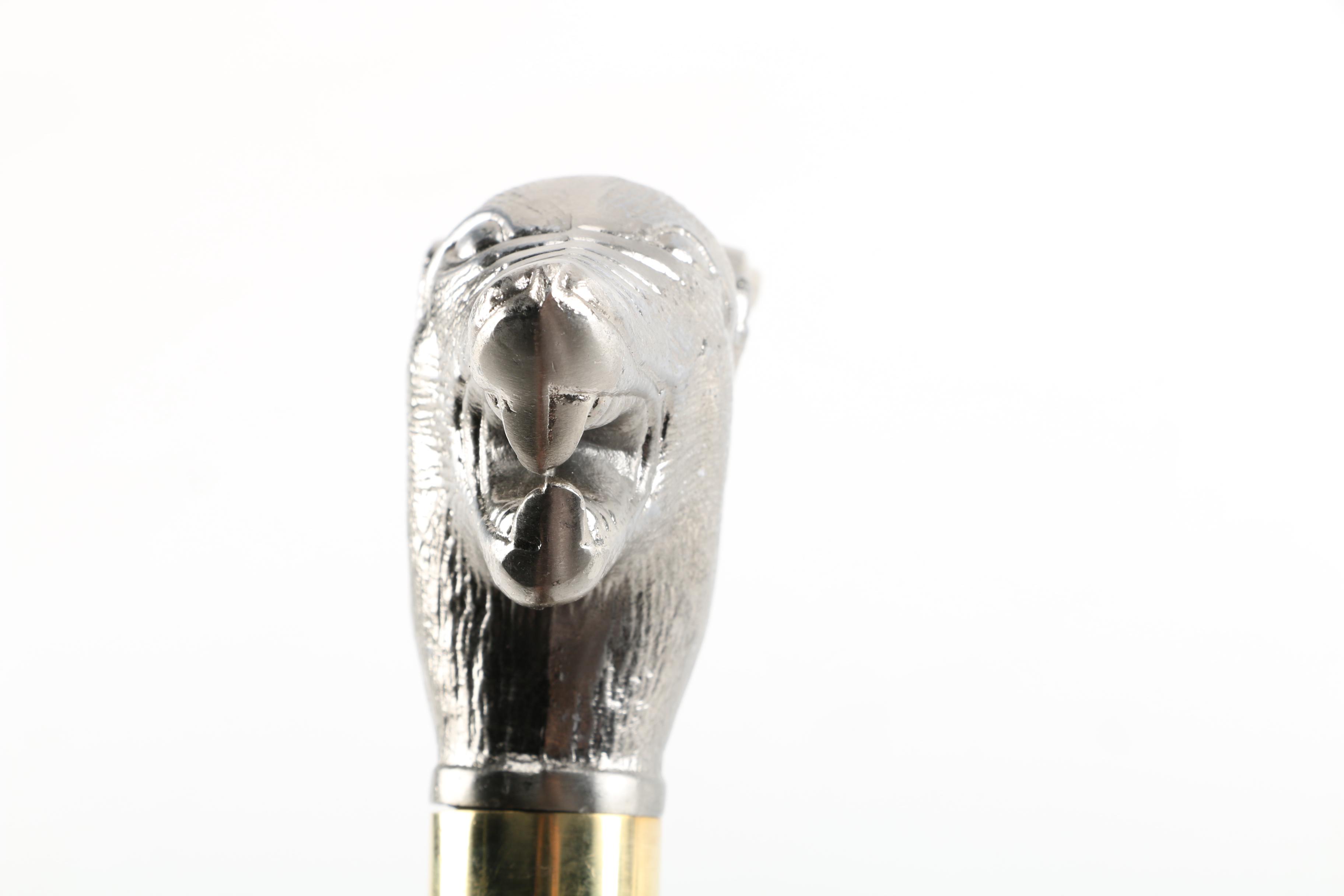 Black Wolf-Headed Sword Cane