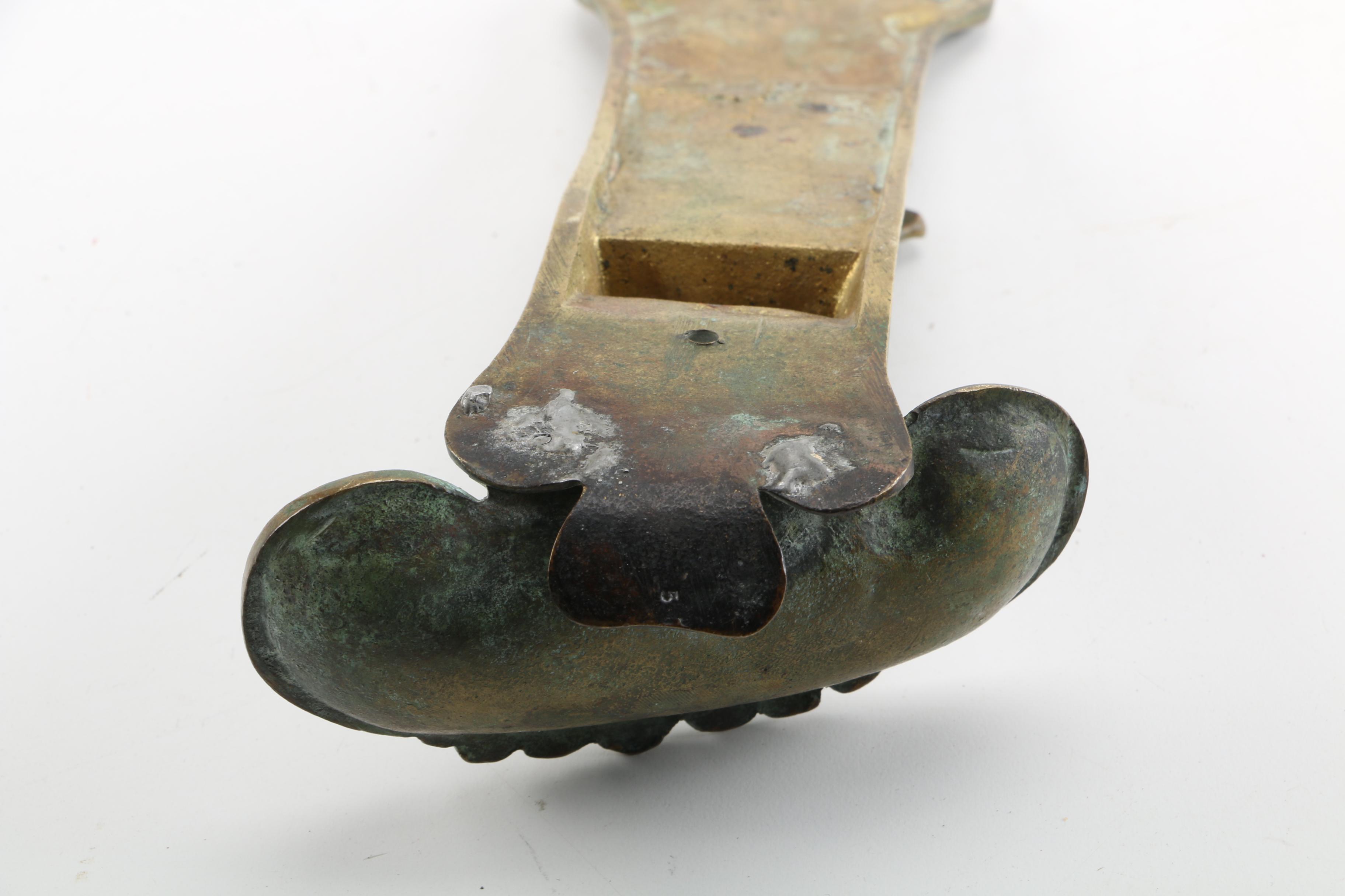 Vintage Art Nouveau Inspired Brass Wall Mount Match Box Holder