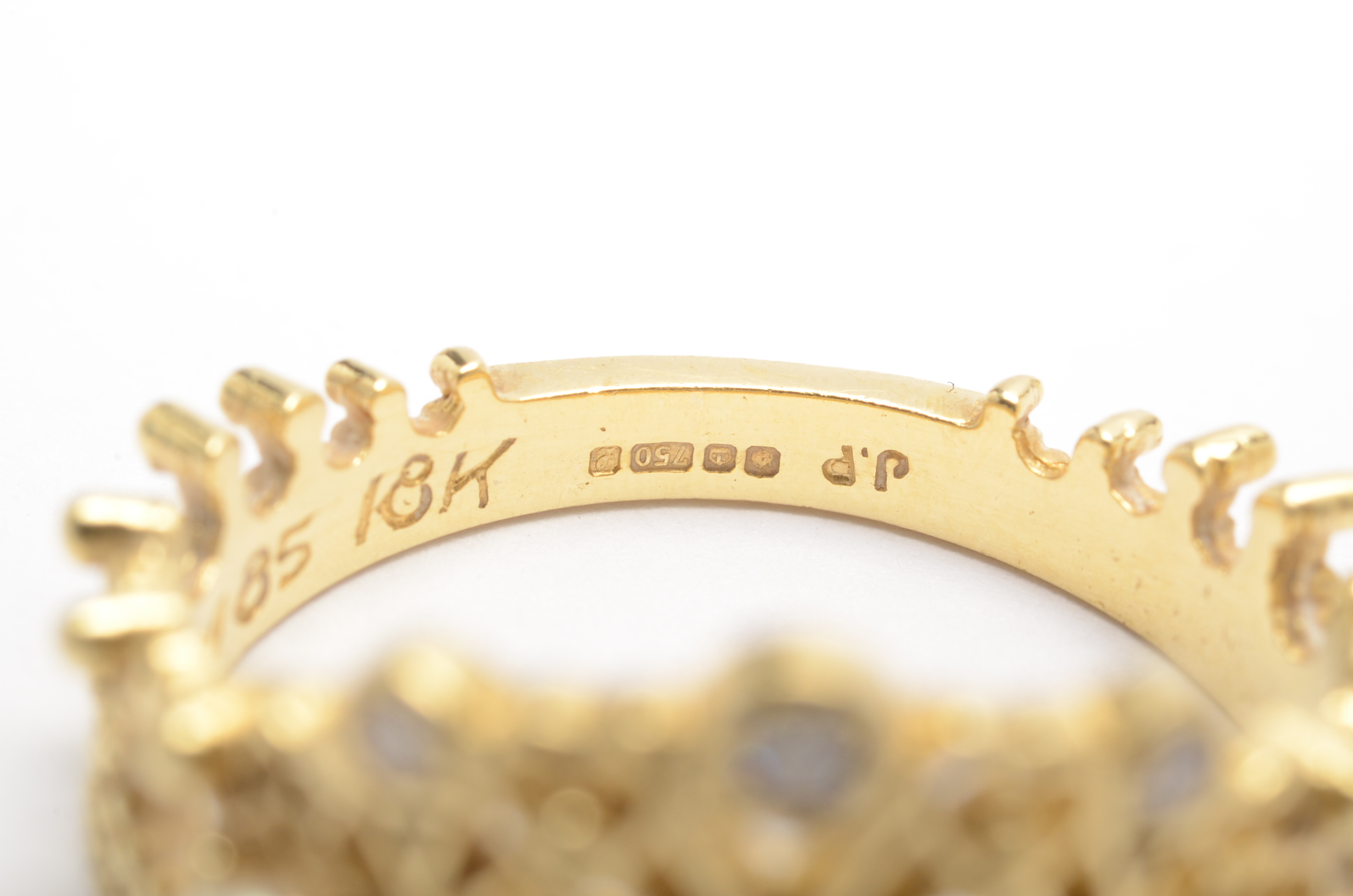 18K Gold Diamond and Pearl Franklin Mint Princess Diana Tiara Ring