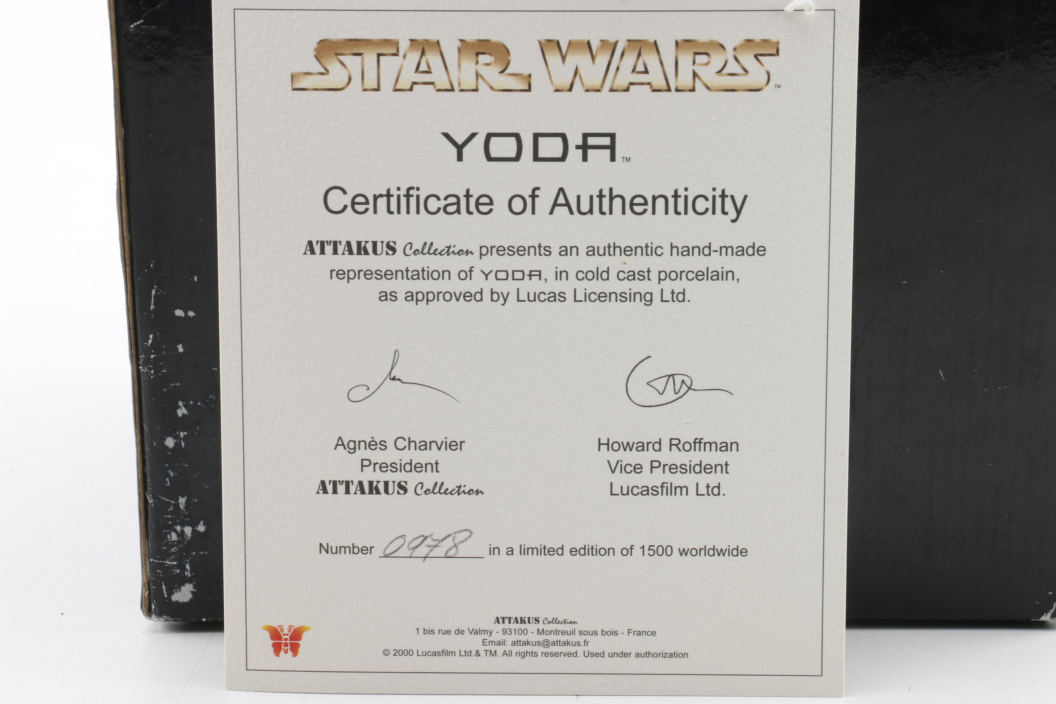 Star Wars Attakus Collection Limited Edition Yoda Figurine