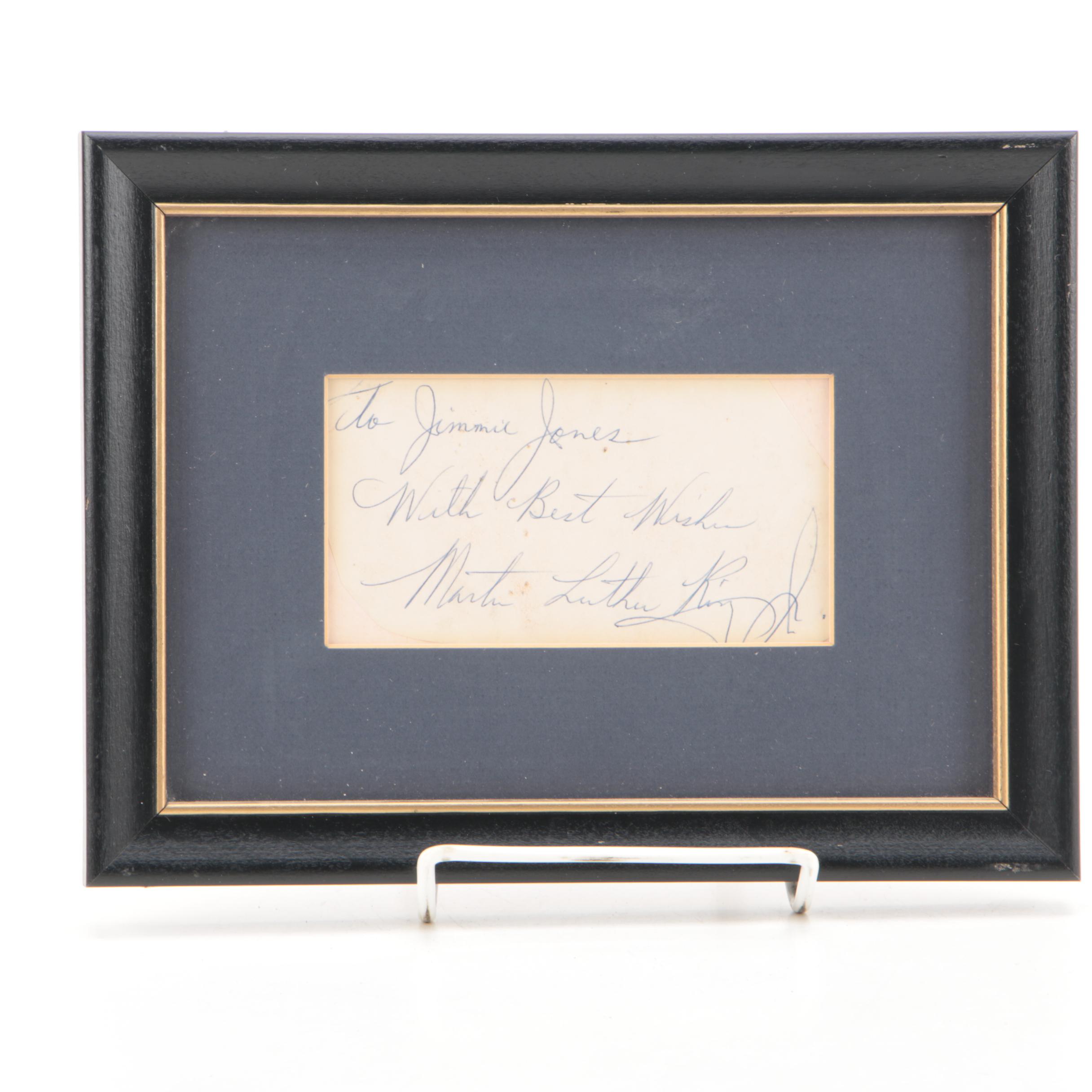 Martin Luther King Jr. Autograph Note Signed