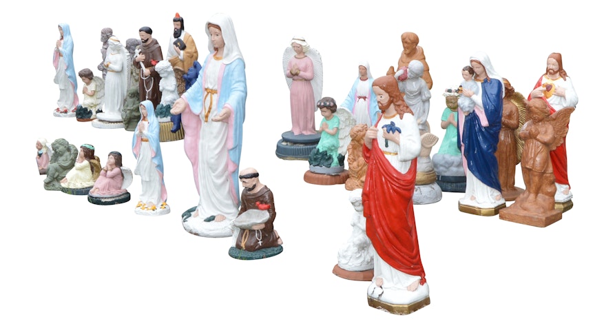 Hand-Painted Religious Statuary Collection