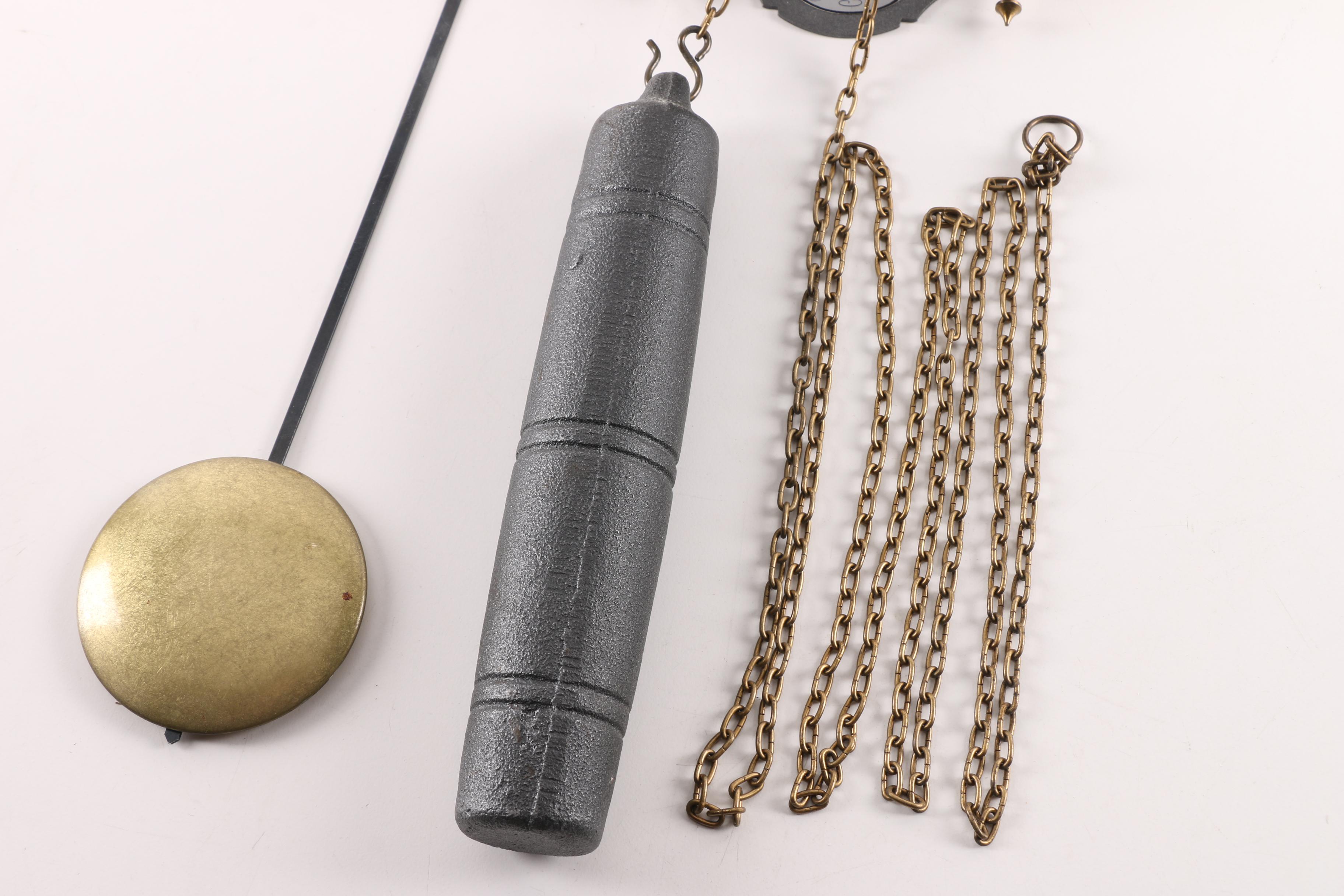 Vintage Tempus Fugit Skeleton Pendulum Wall Clock