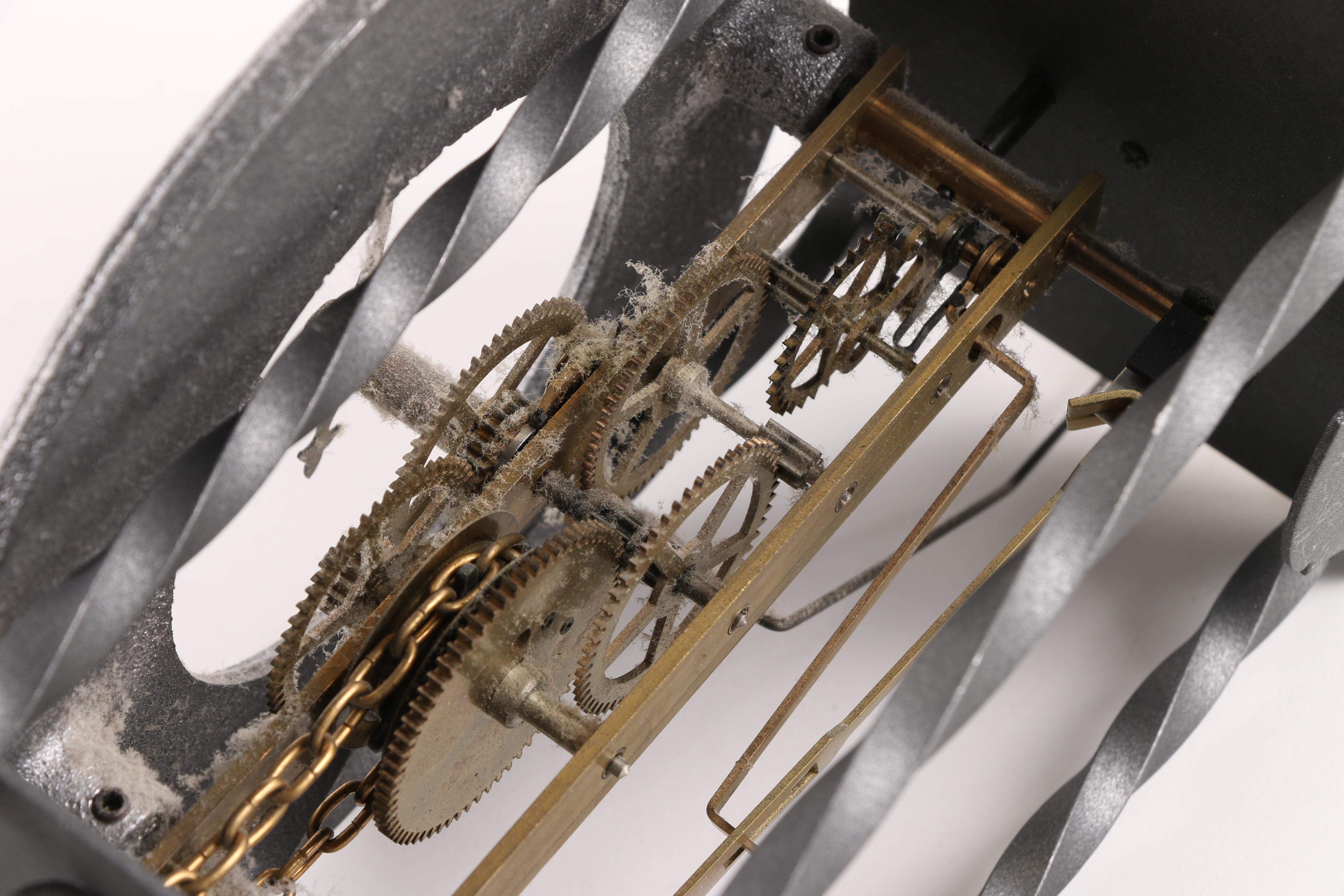 Vintage Tempus Fugit Skeleton Pendulum Wall Clock