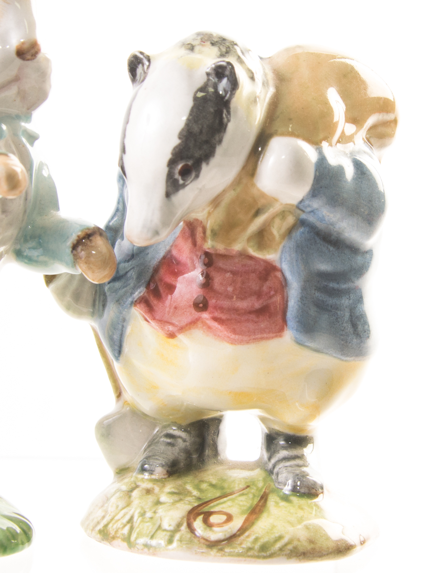 Peter Rabbit and Tommy Brock Beswick, England Beatrix Potter Figurines