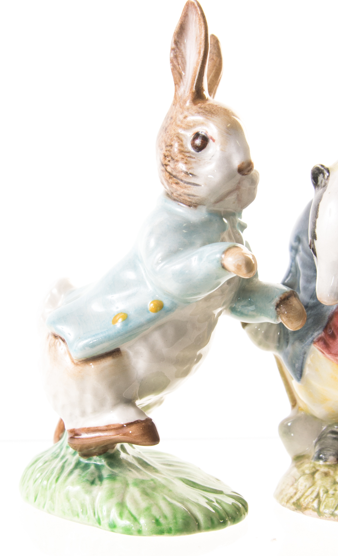 Peter Rabbit and Tommy Brock Beswick, England Beatrix Potter Figurines