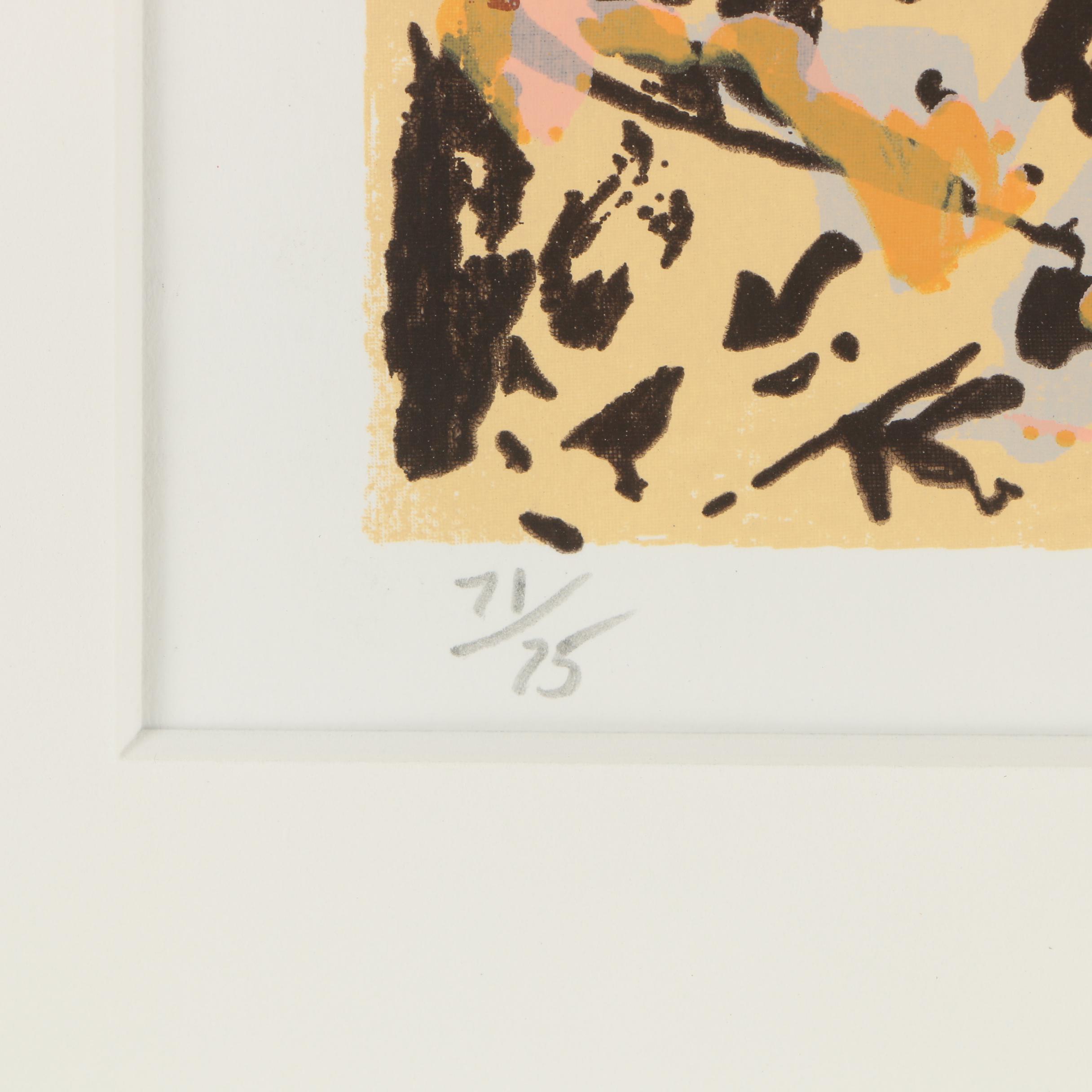 Miguel Martinez Geigel Serigraph "Vista de la Puerto de San Juan"