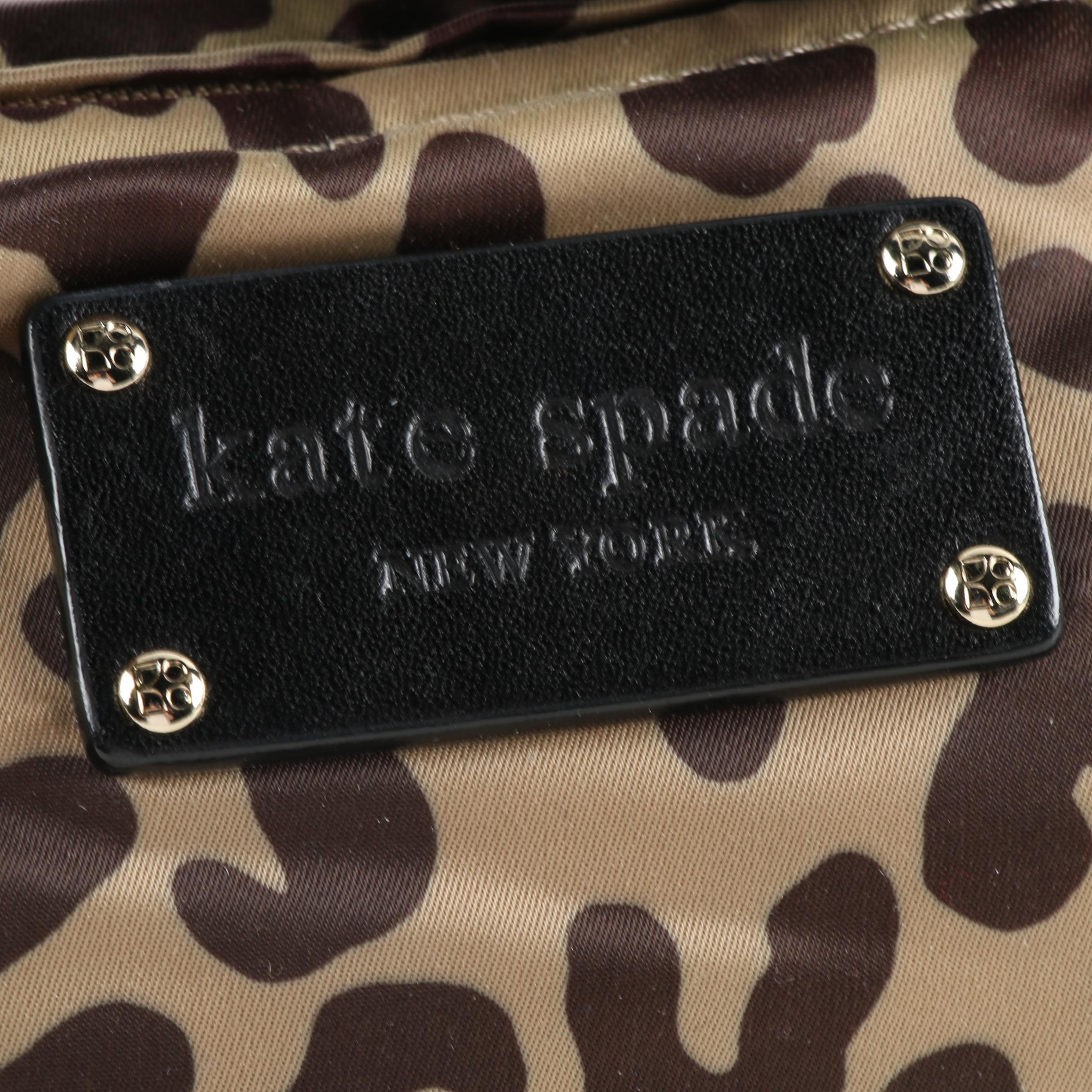 Kate Spade Cheetah Print Nylon and Leather Handbag