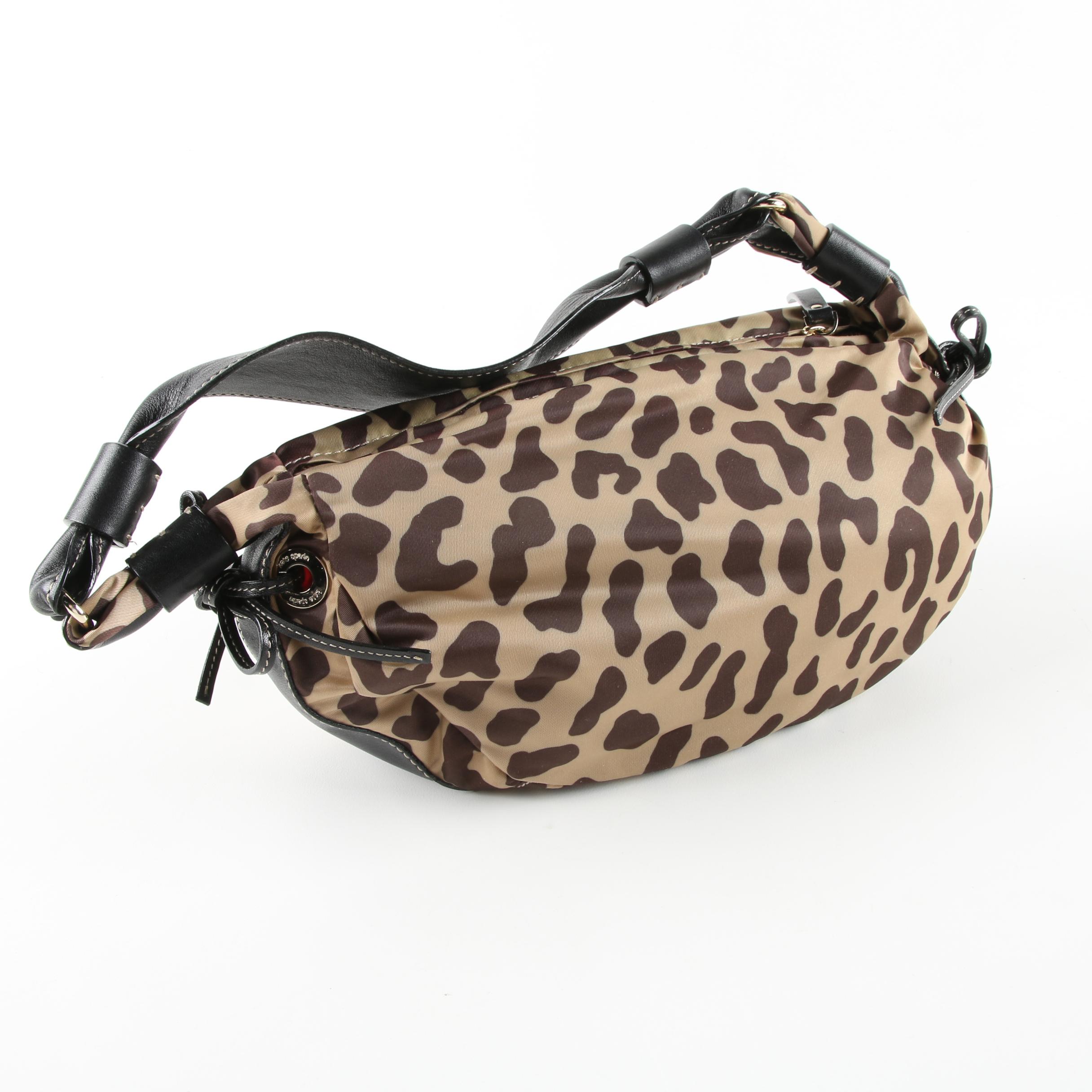 Kate Spade Cheetah Print Nylon and Leather Handbag