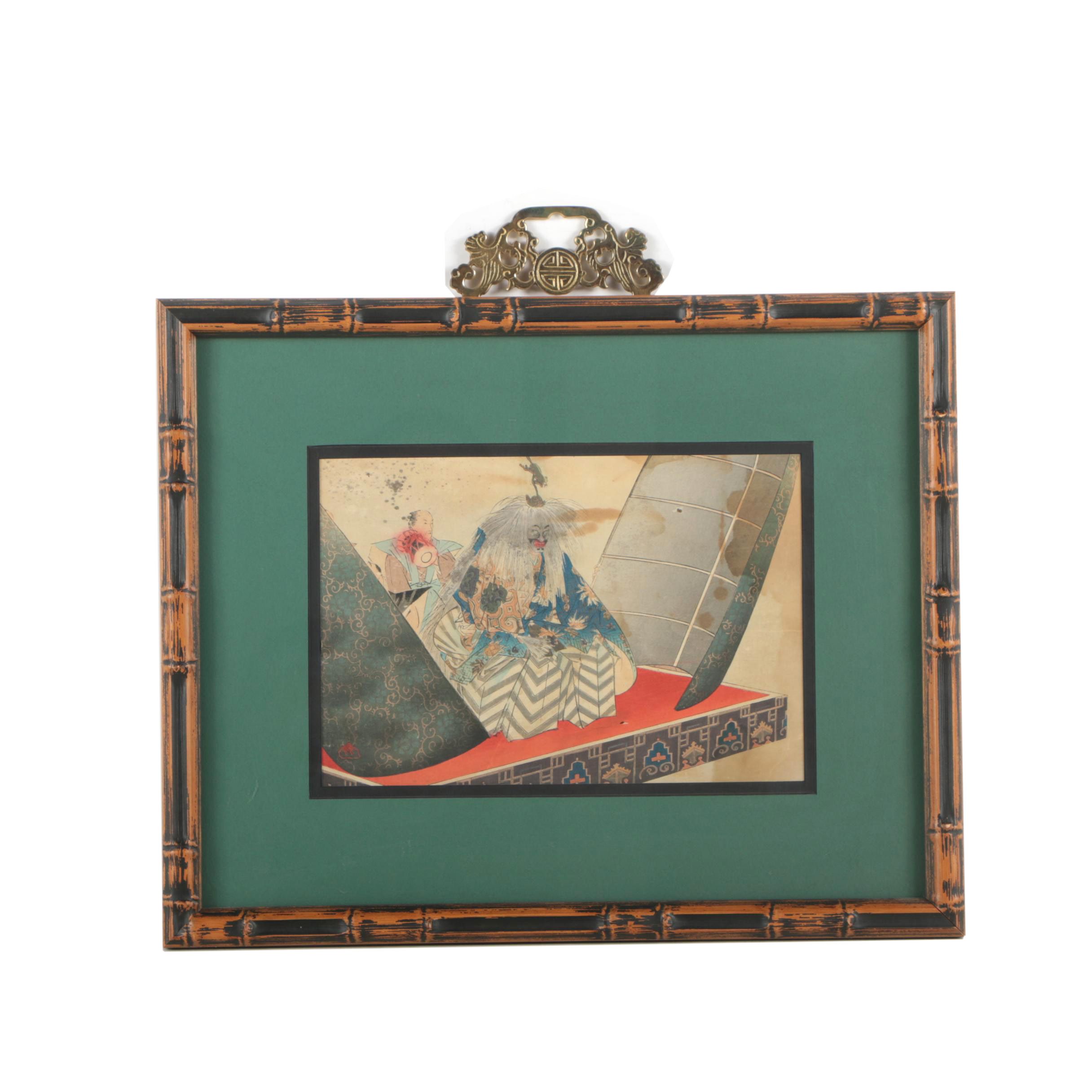 Tsukioka Kōgyo "Sesshō-seki" Japanese Woodblock Print