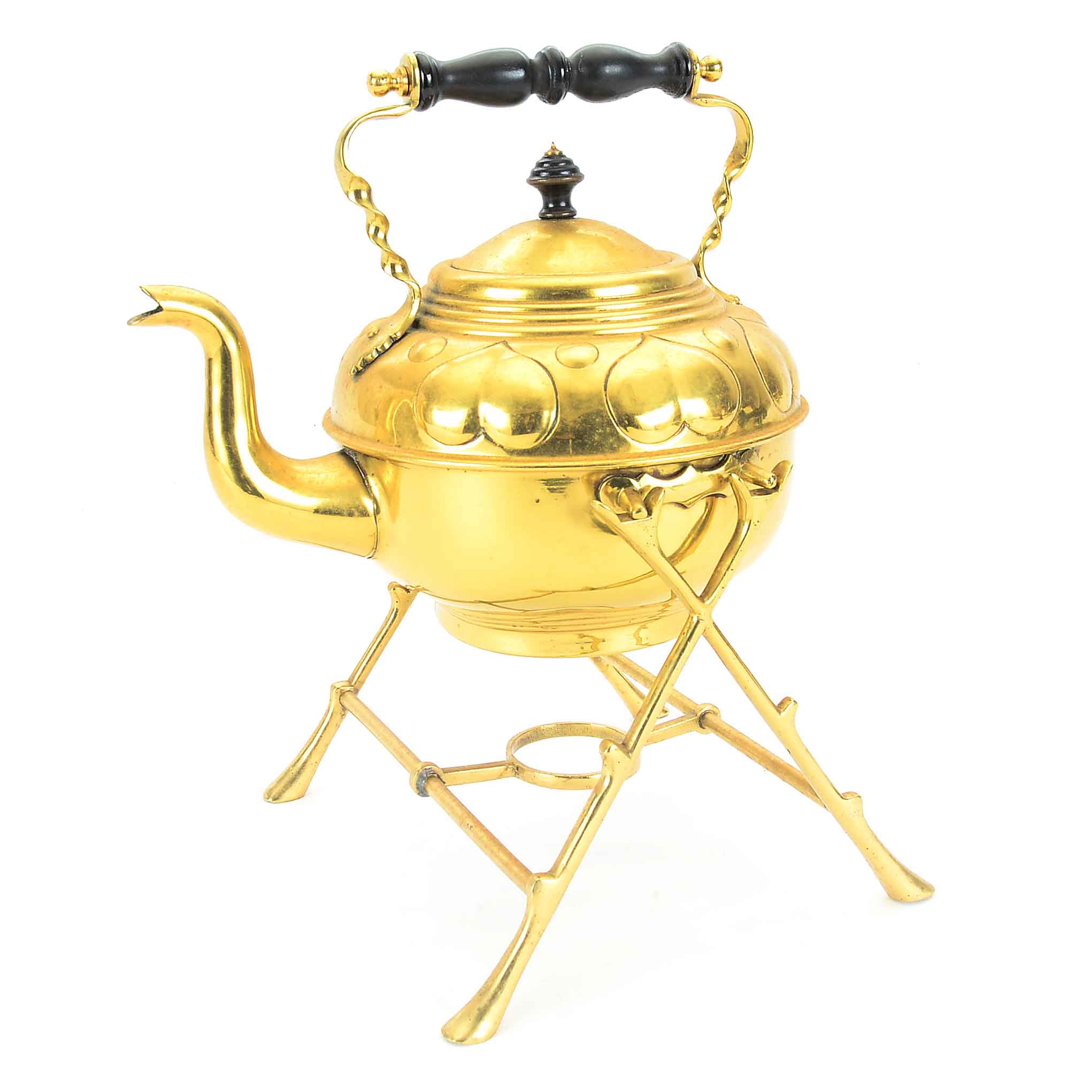 Vintage Brass Teapot on Stand