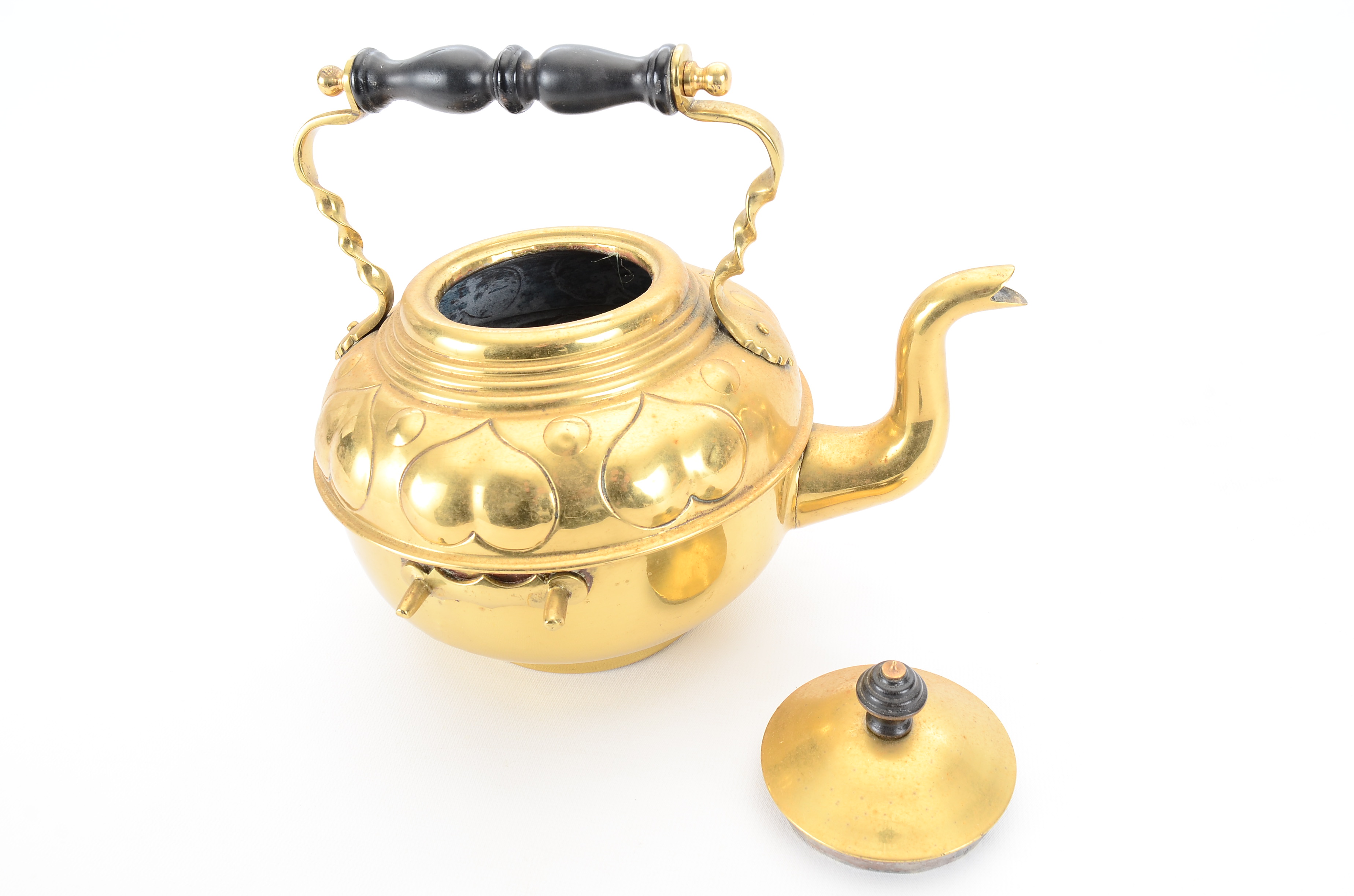 Vintage Brass Teapot on Stand