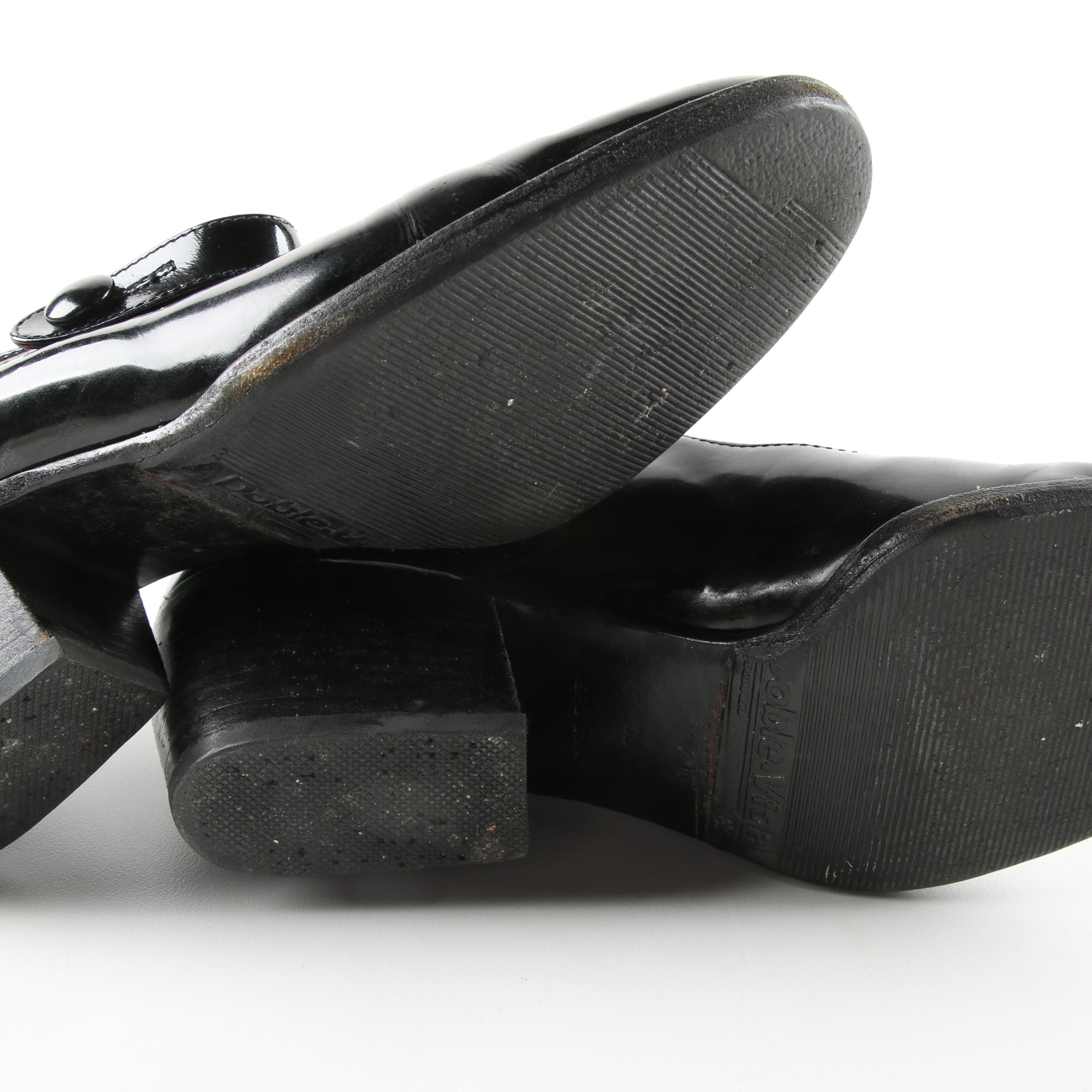 Prada Black Patent Leather Mary Jane Shoes