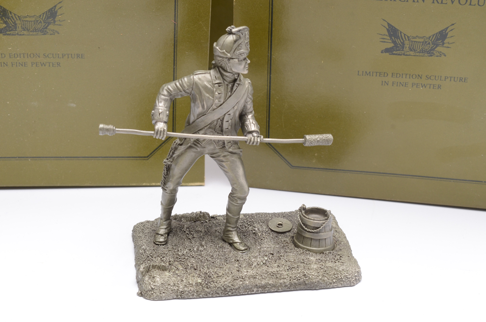The Fighting Men of the American Revolution Pewter Sculptures