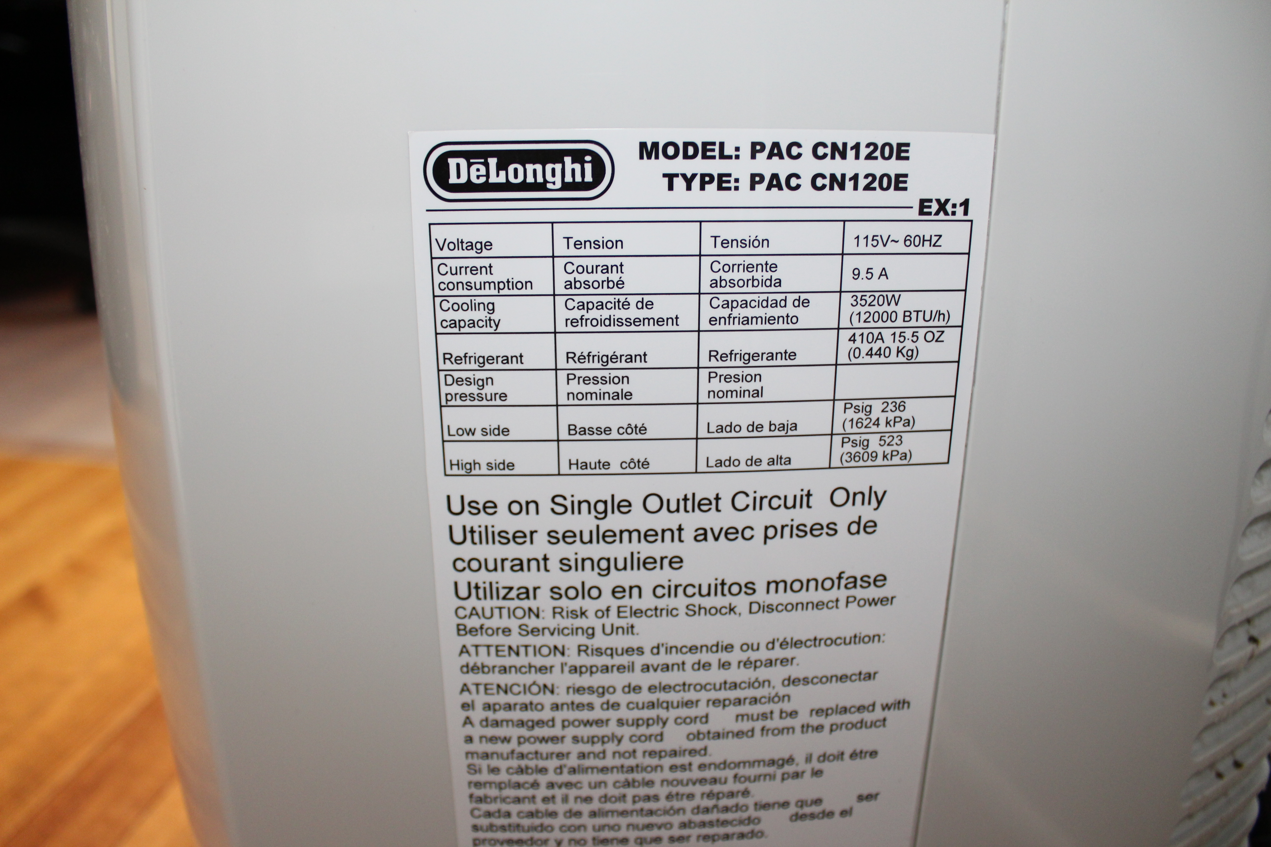 Portable DeLonghi Air Conditioning Unit