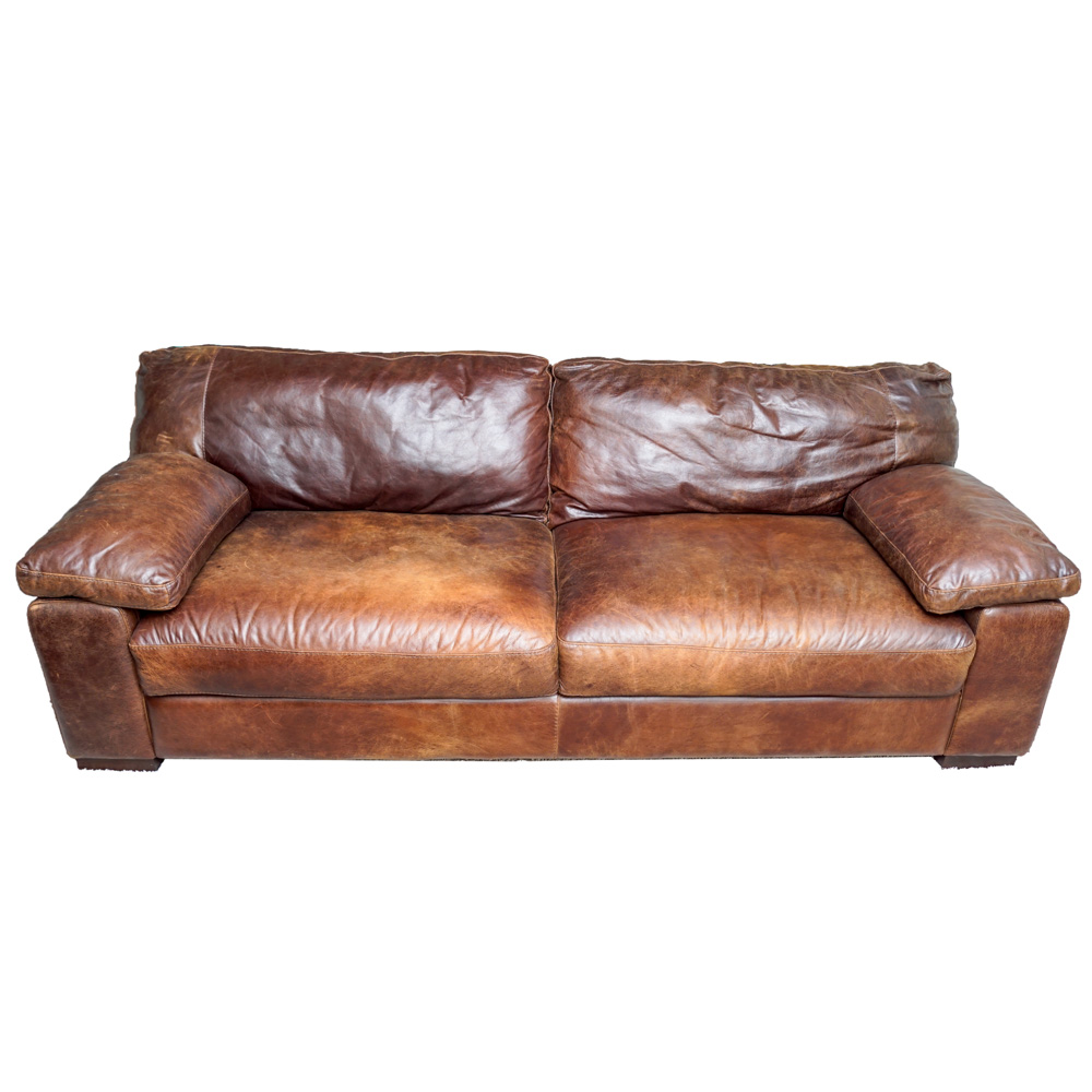 Italian Leather Sofa by Soft Line S.p.A.