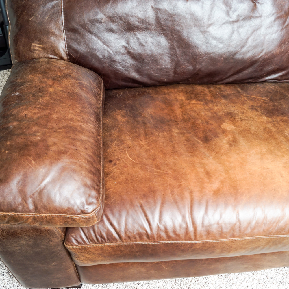 Italian Leather Sofa by Soft Line S.p.A.