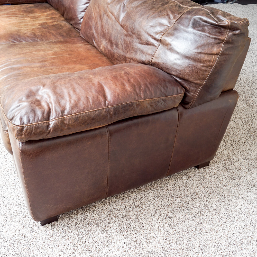 Italian Leather Sofa by Soft Line S.p.A.