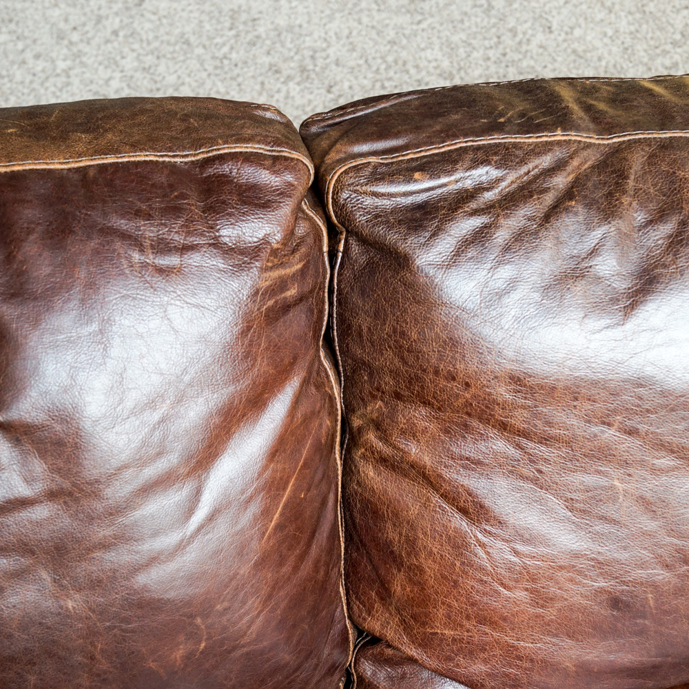 Italian Leather Sofa by Soft Line S.p.A.