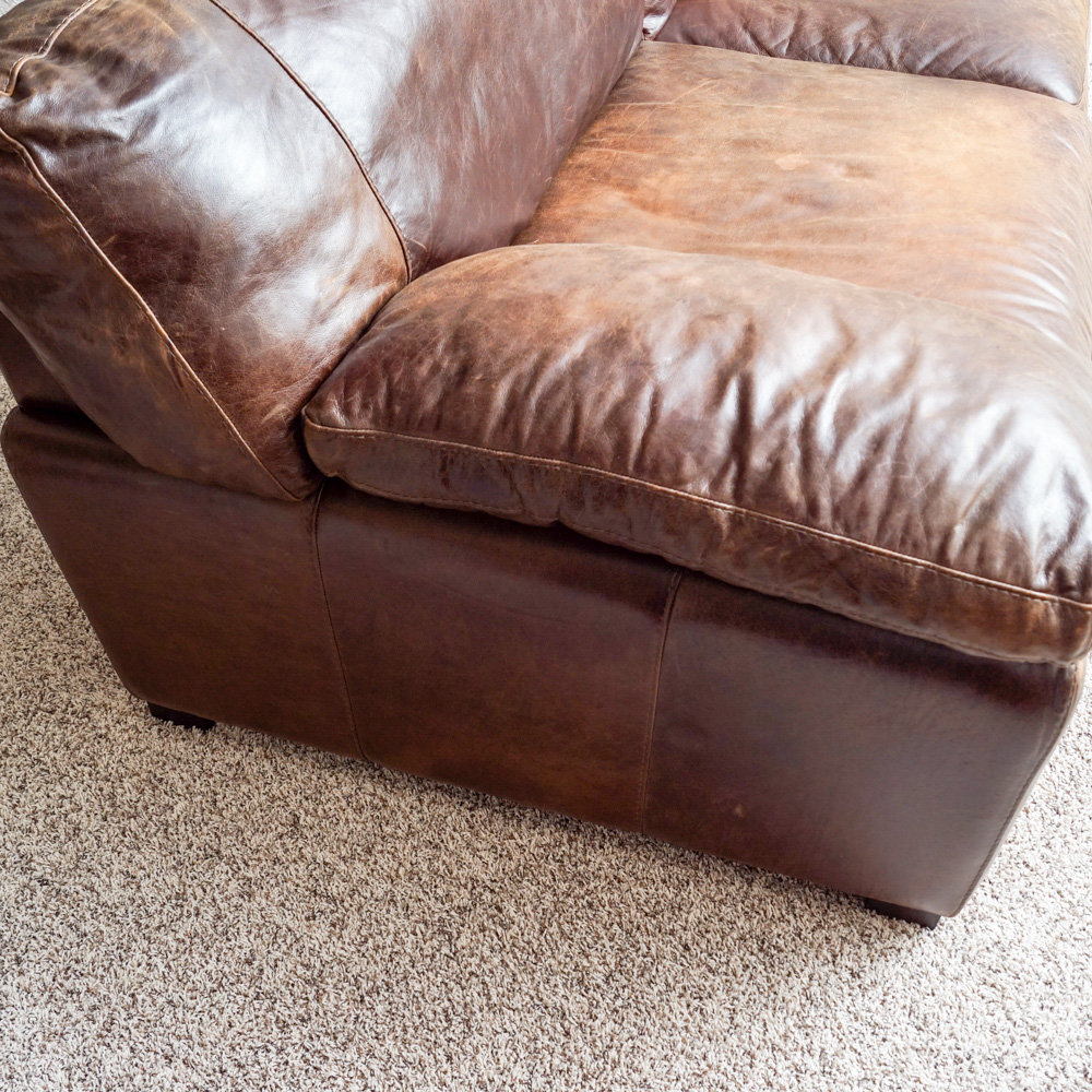 Italian Leather Sofa by Soft Line S.p.A.