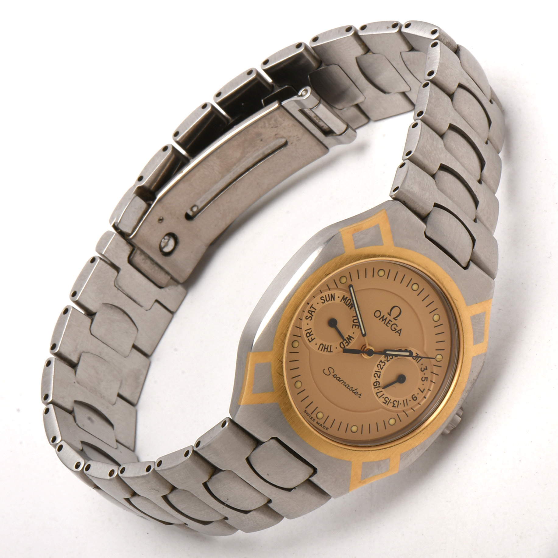 Omega Seamaster Polaris 18K Yellow Gold and Stainless Steel Watch