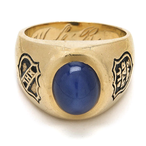 1972 National Hockey League All-Star 14K Yellow Gold Star Sapphire Ring