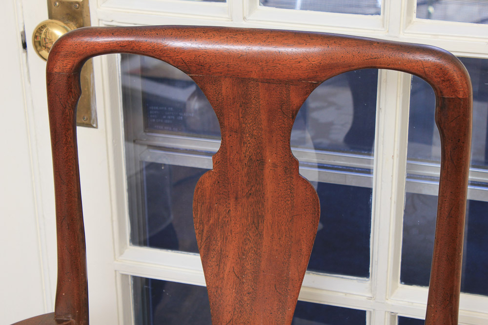 Pair of Antique Queen Anne Style Mahogany Dining Chairs