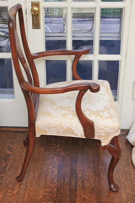Pair of Antique Queen Anne Style Mahogany Dining Chairs
