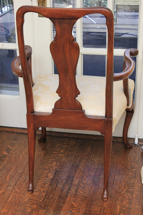 Pair of Antique Queen Anne Style Mahogany Dining Chairs