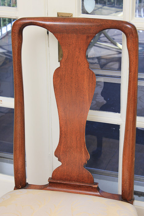 Pair of Antique Queen Anne Style Mahogany Dining Chairs