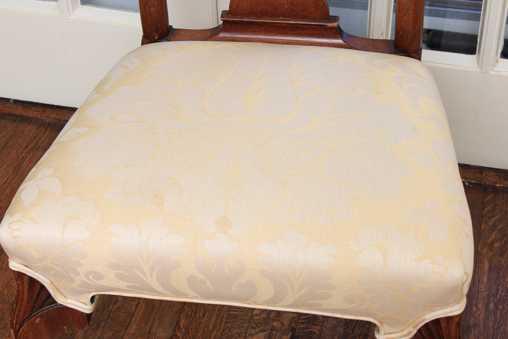 Pair of Antique Queen Anne Style Mahogany Dining Chairs