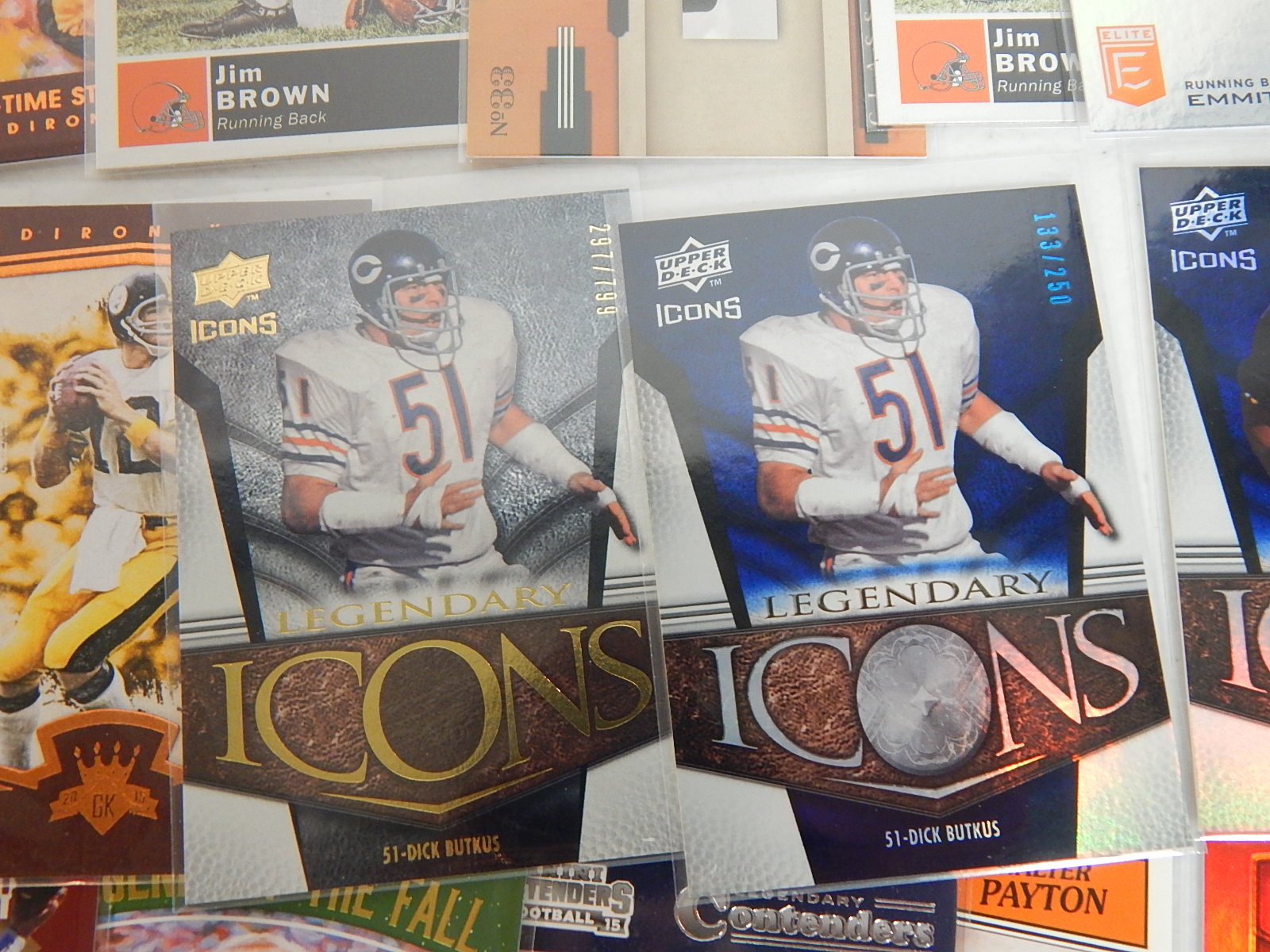 Over 100 HOF Football Cards with Short Prints, Refractors, Serial Numbered, More