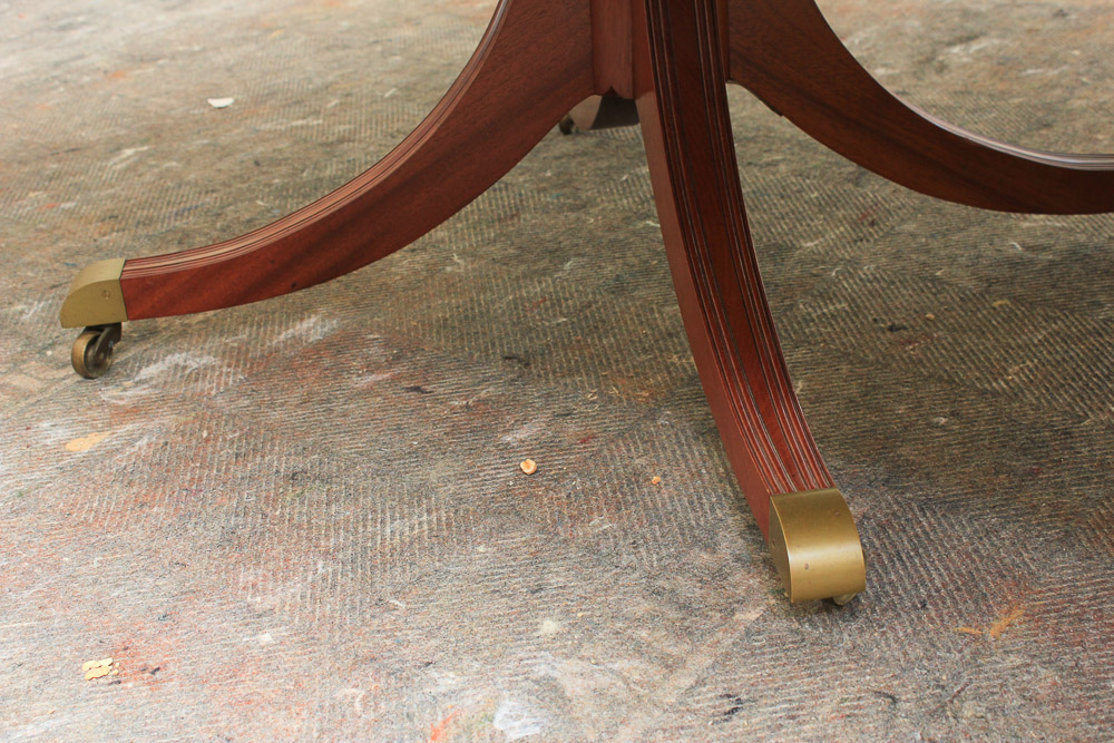 Vintage Duncan Phyfe Style Mahogany Dining Table