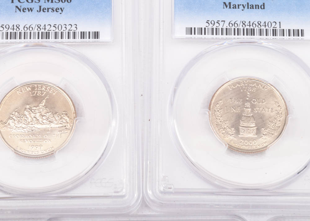 PCGS Graded Washington Fifty States Quarter Dollars