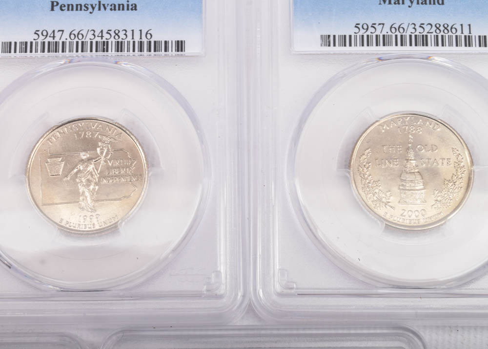 PCGS Graded Washington Fifty States Quarter Dollars