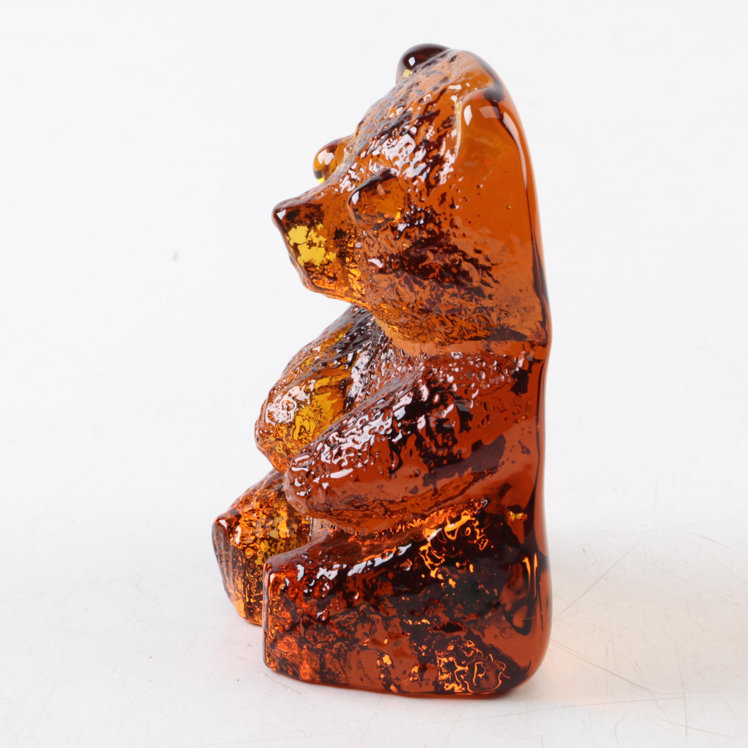 Blenko Glass Bear Figurine Designed by Don Shephard