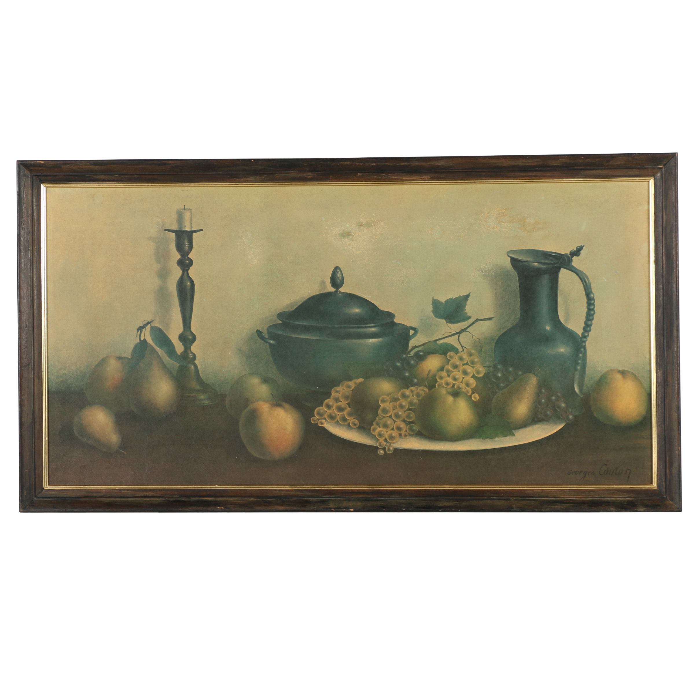 Offset Lithograph After Georges Coulon Still Life Painting