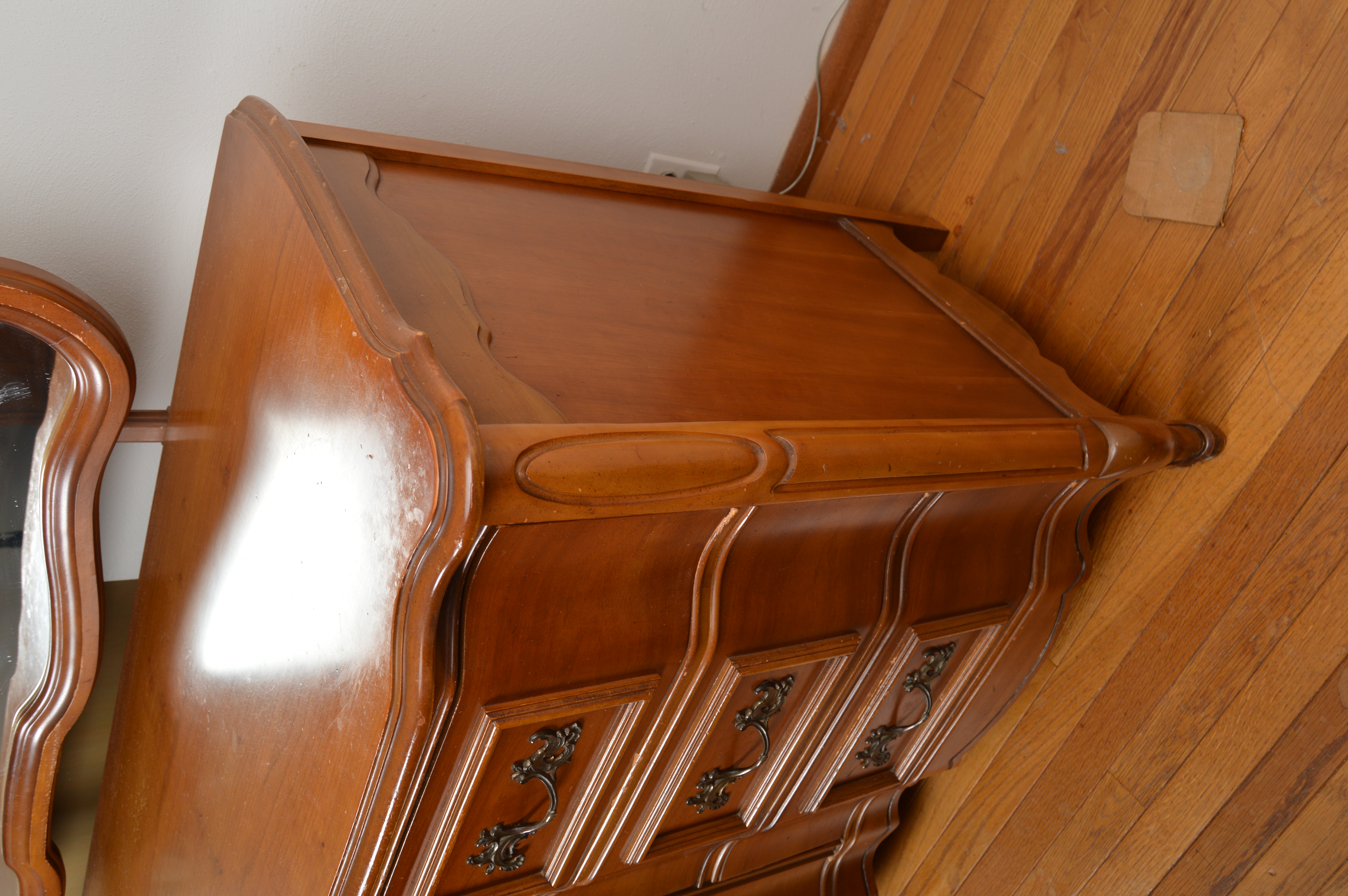 Vintage French Provincial Cherry Bedroom Set by Bassett